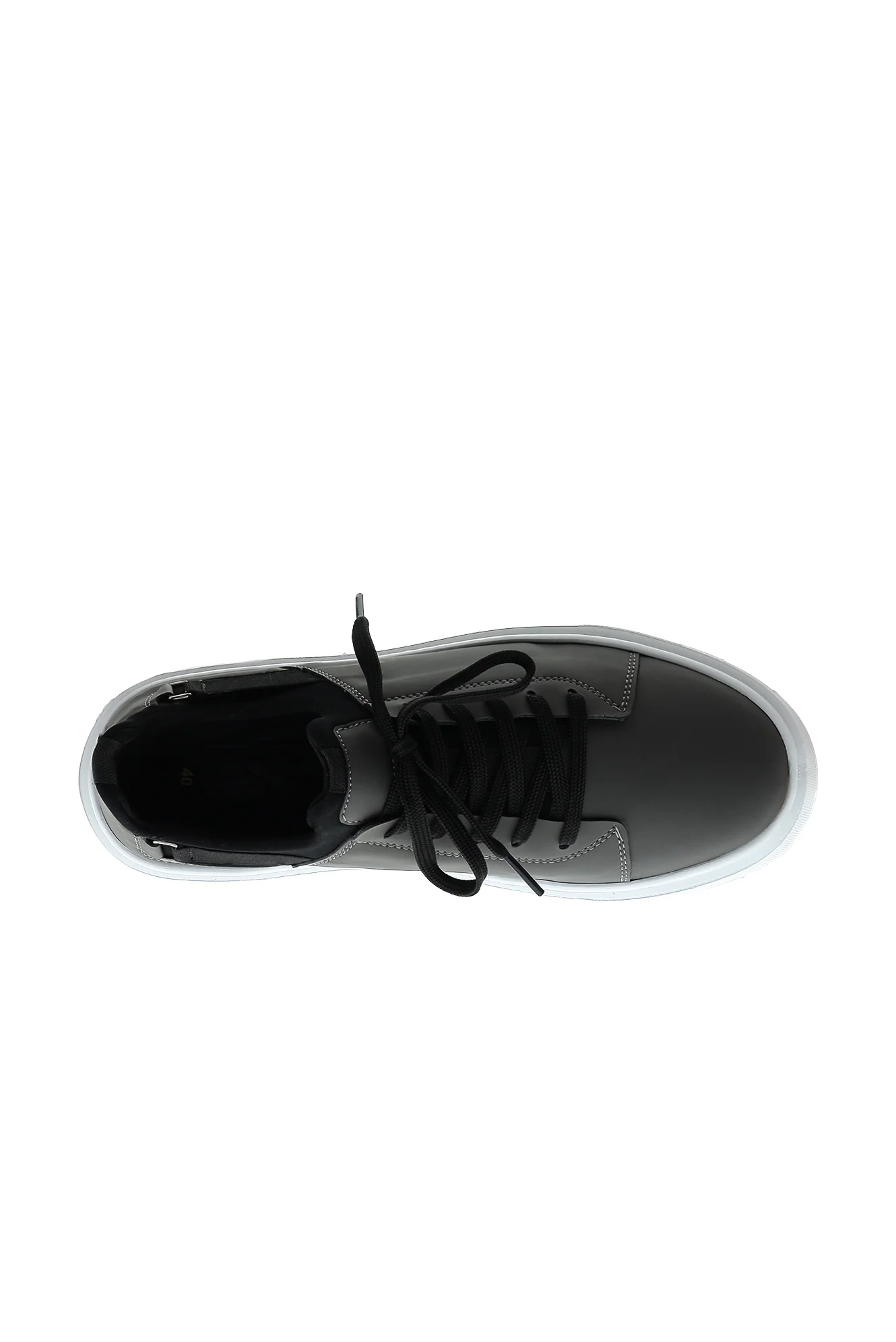 Orta Gri Techno-Line Sneaker Deri Ayakkabı - Image 7