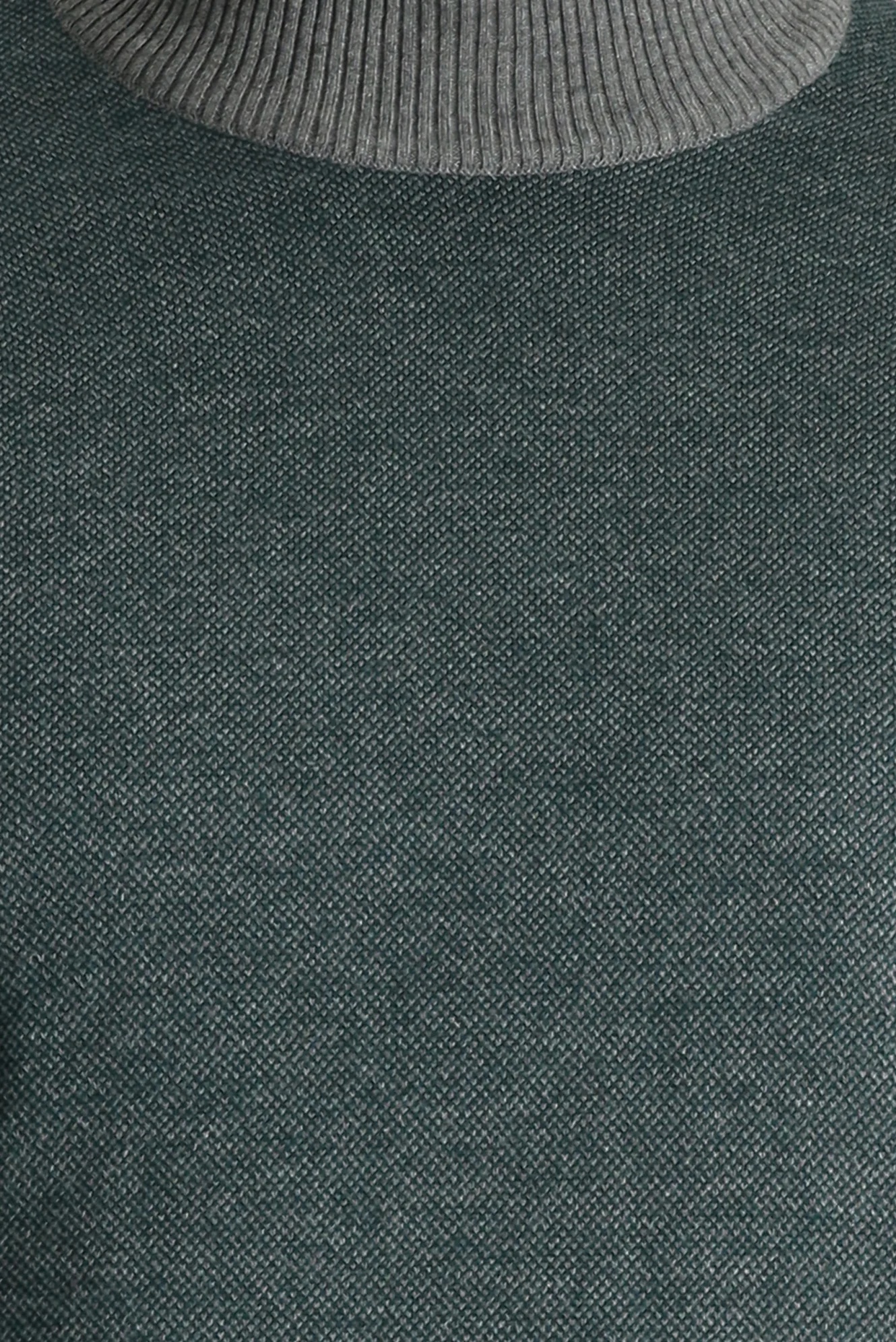 Orta Gri Yarım Balıkçı Yaka Slim Fit Dar Kesim Desenli Triko Kazak - Image 5