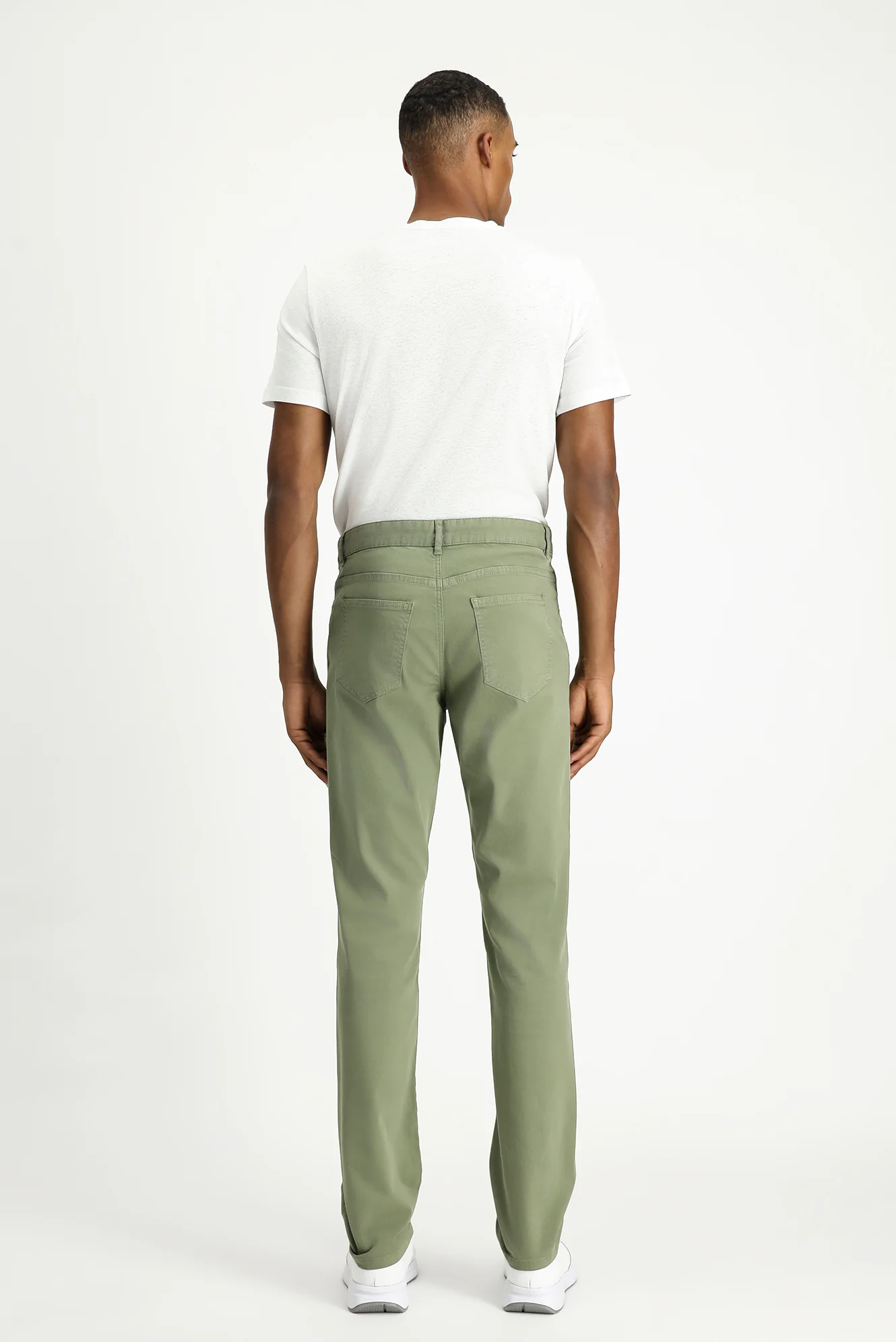 Orta Haki Regular Fit Standart Kesim Likralı Kanvas / Chino Pantolon - Image 4