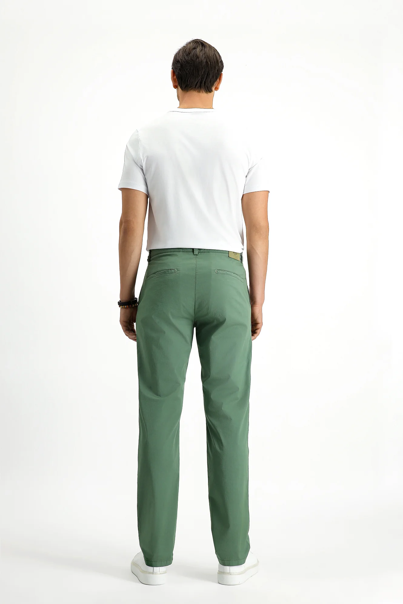 Orta Haki Regular Fit Standart Kesim Likralı Kanvas / Chino Pantolon - Image 4