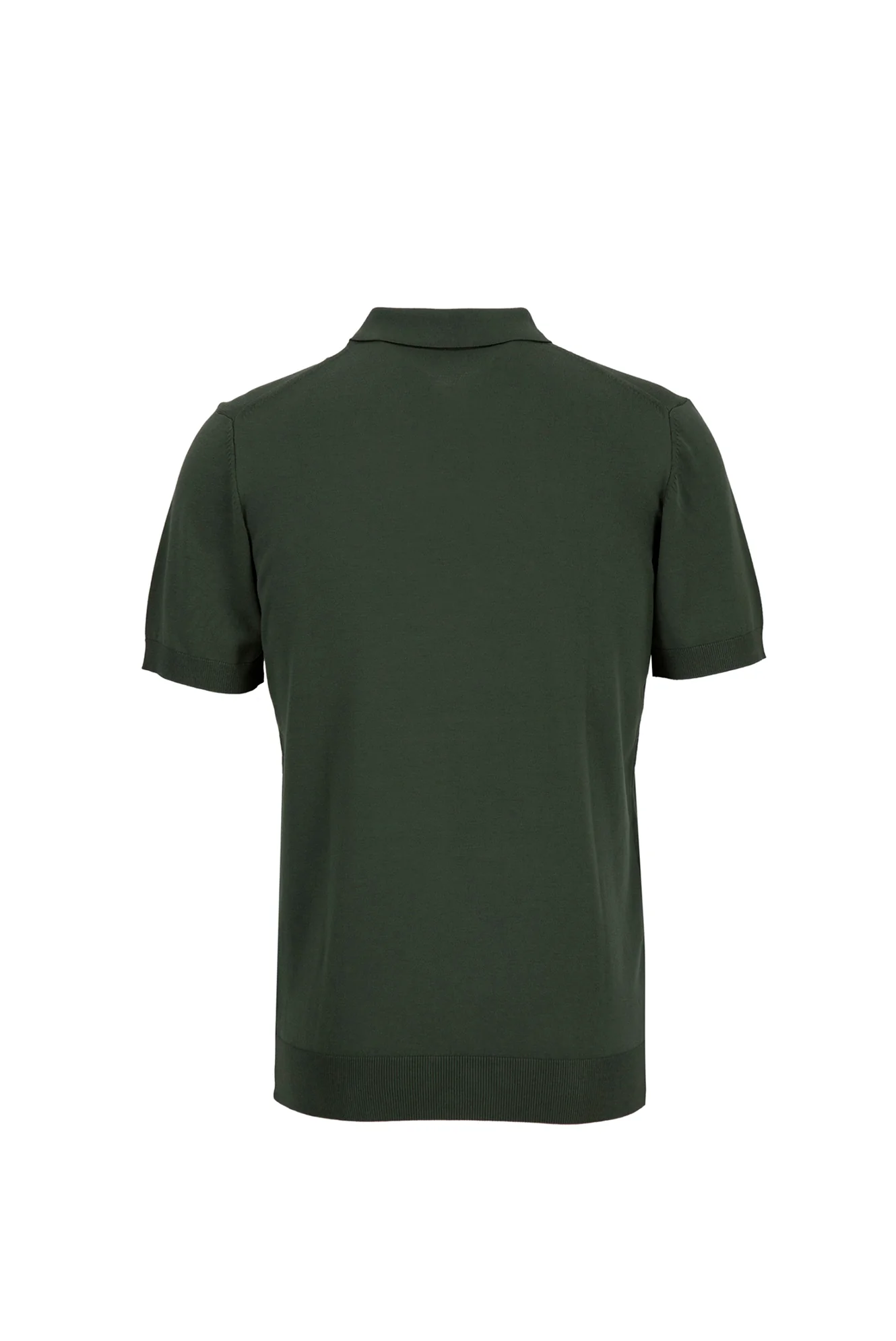 Orta Haki Regular Fit Düğmeli Polo Yaka Örme Tişört - Image 3