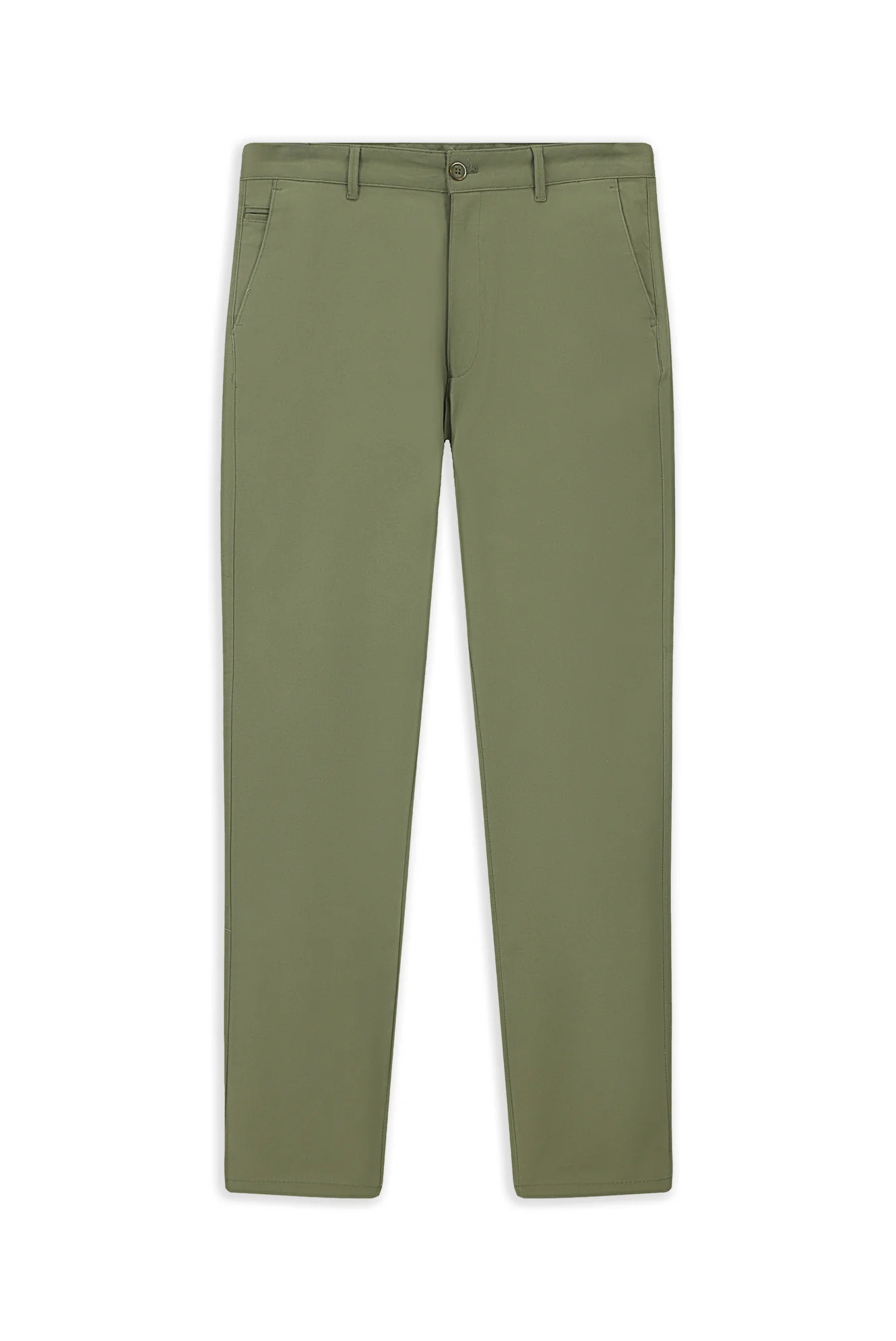Orta Haki Relaxed Fit Rahat Kesim Desenli Likralı Kanvas / Chino Pantolon - Image 8