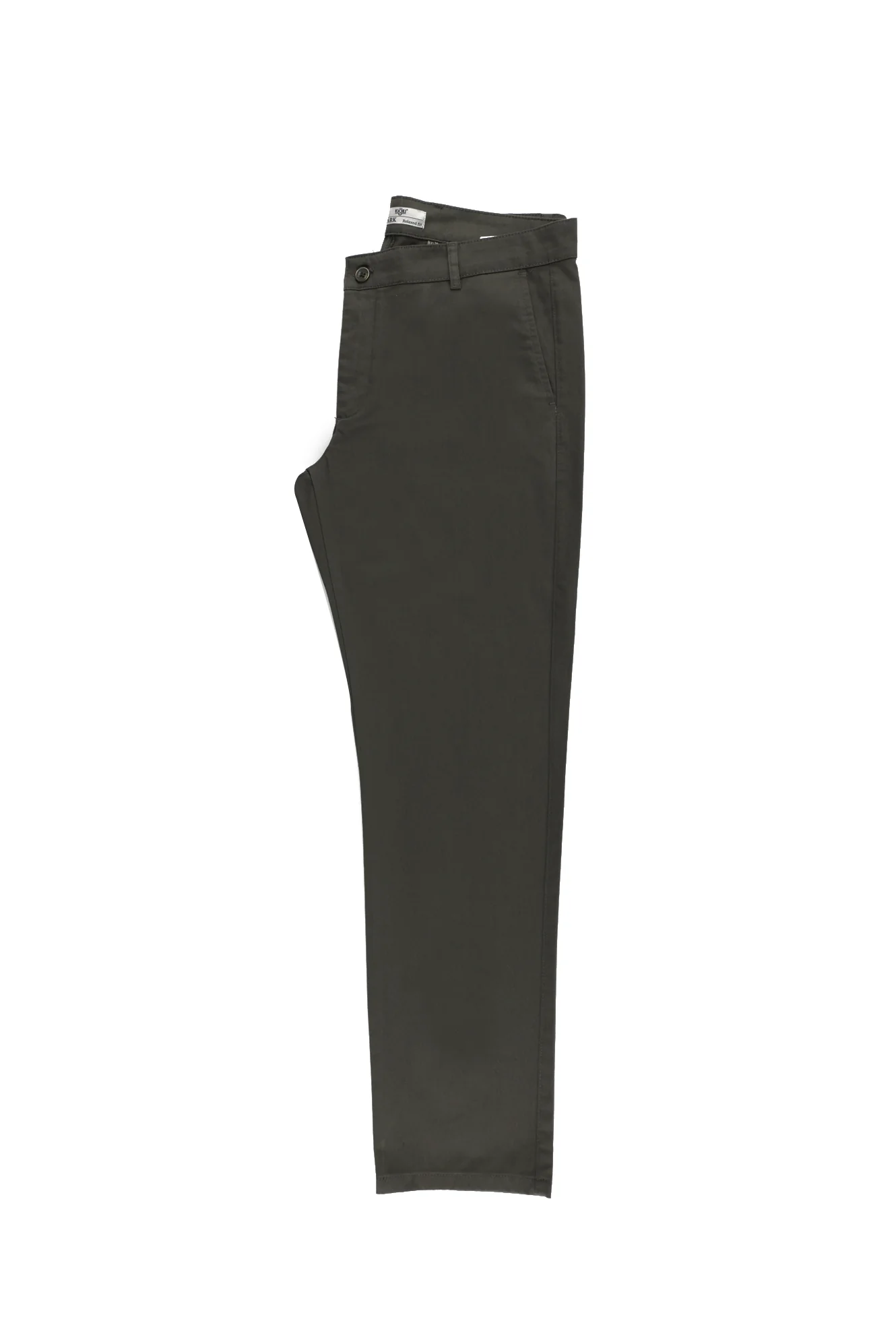 Orta Haki Relaxed Fit Rahat Kesim Likralı Kanvas / Chino Pantolon