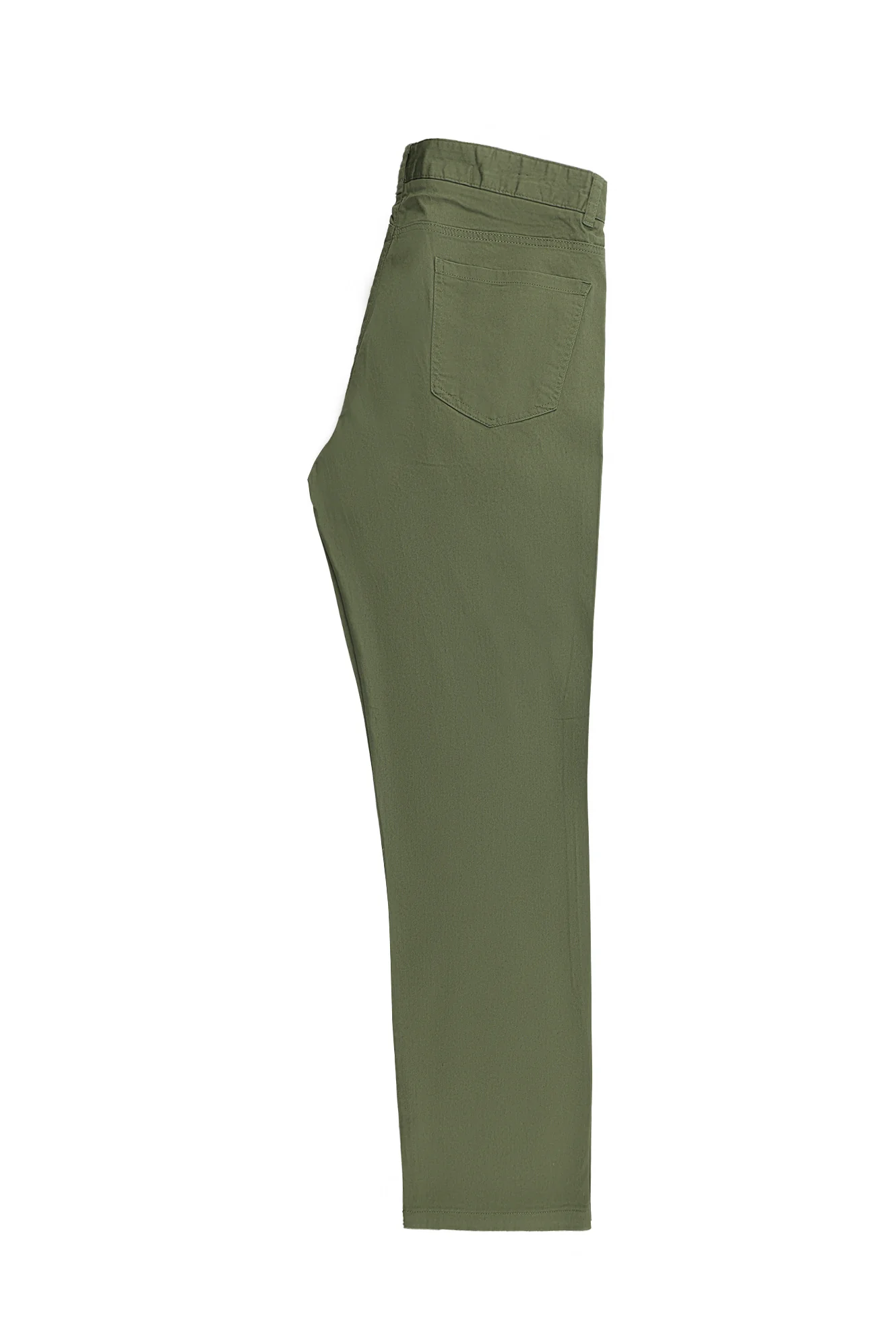 Orta Haki Relaxed Fit Rahat Kesim Likralı Kanvas / Chino Pantolon - Image 3