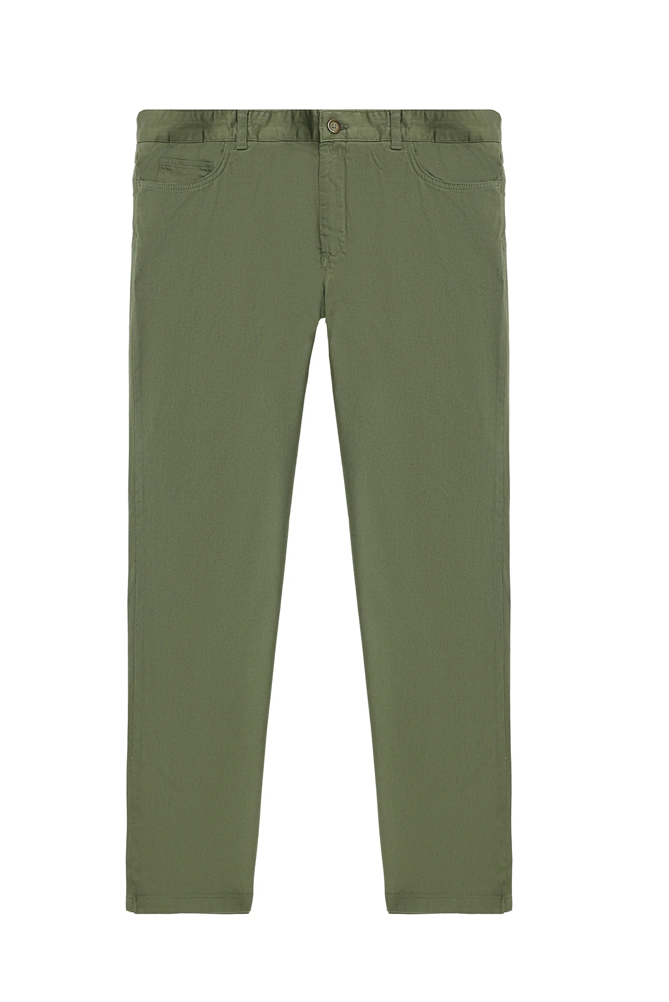 Orta Haki Relaxed Fit Rahat Kesim Likralı Kanvas / Chino Pantolon - Image 4