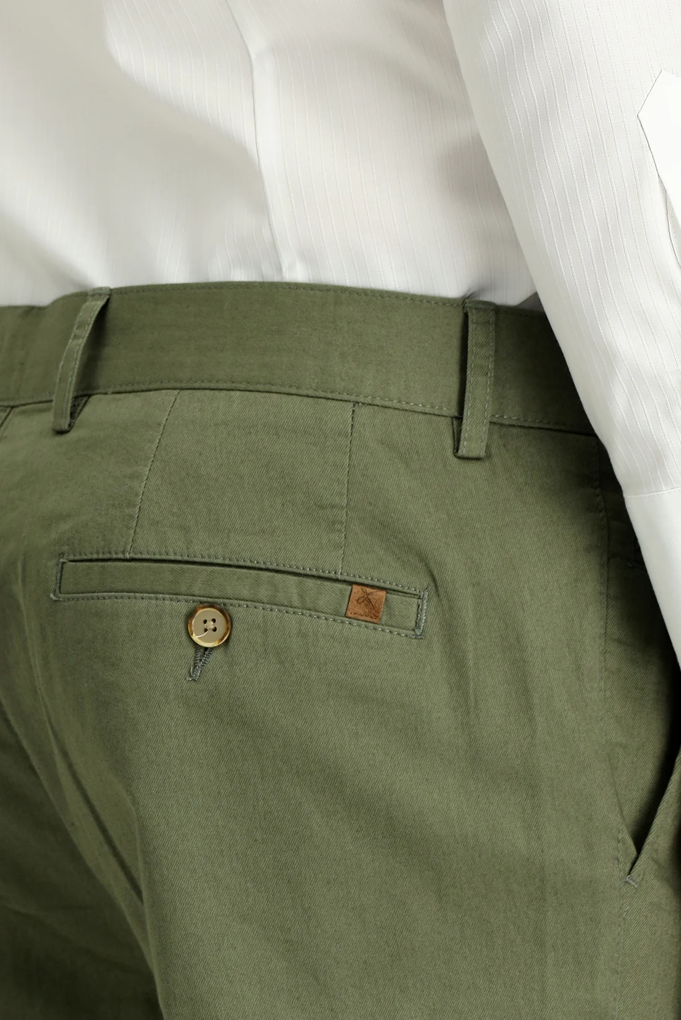 Orta Haki Relaxed Fit Rahat Kesim Likralı Kanvas / Chino Pantolon - Image 6