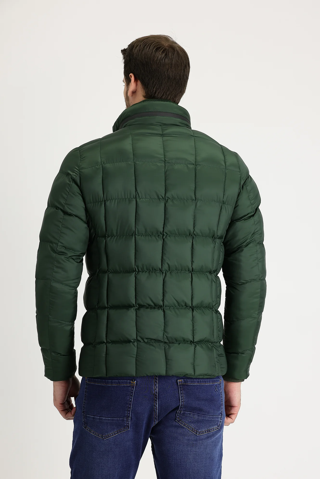 Orta Haki Slim Fit Dar Kesim Spor Mont - Image 4