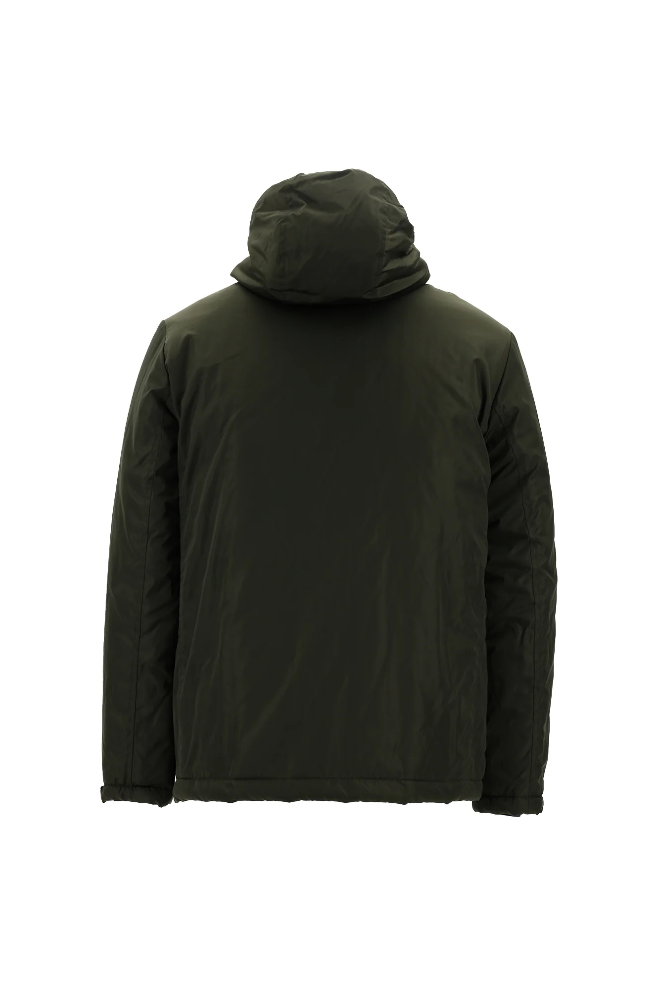 Orta Haki Slim Fit Dar Kesim Kapüşonlu Spor Mont - Image 2
