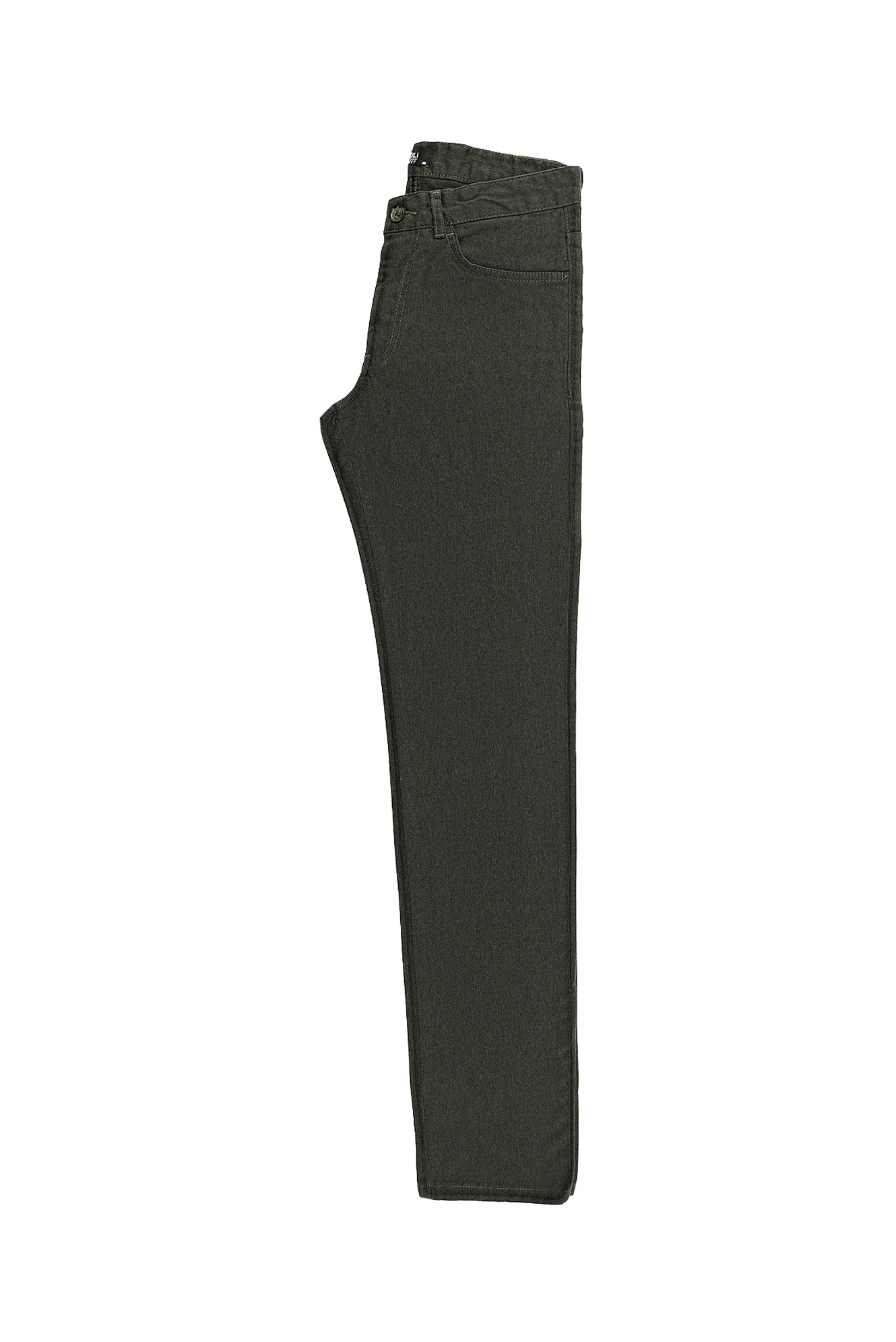 Orta Haki Slim Fit Dar Kesim Likralı Kanvas / Chino Pantolon - Image 2