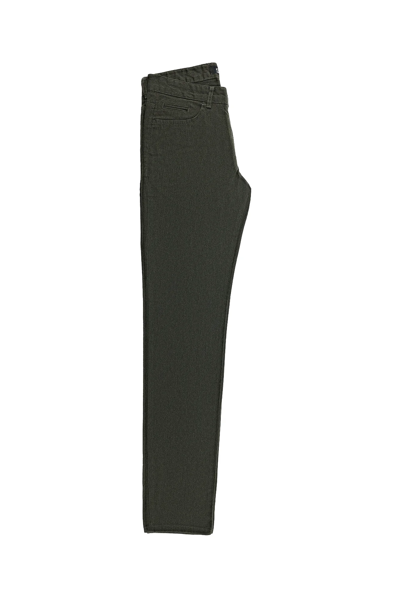 Orta Haki Slim Fit Dar Kesim Likralı Kanvas / Chino Pantolon - Image 3