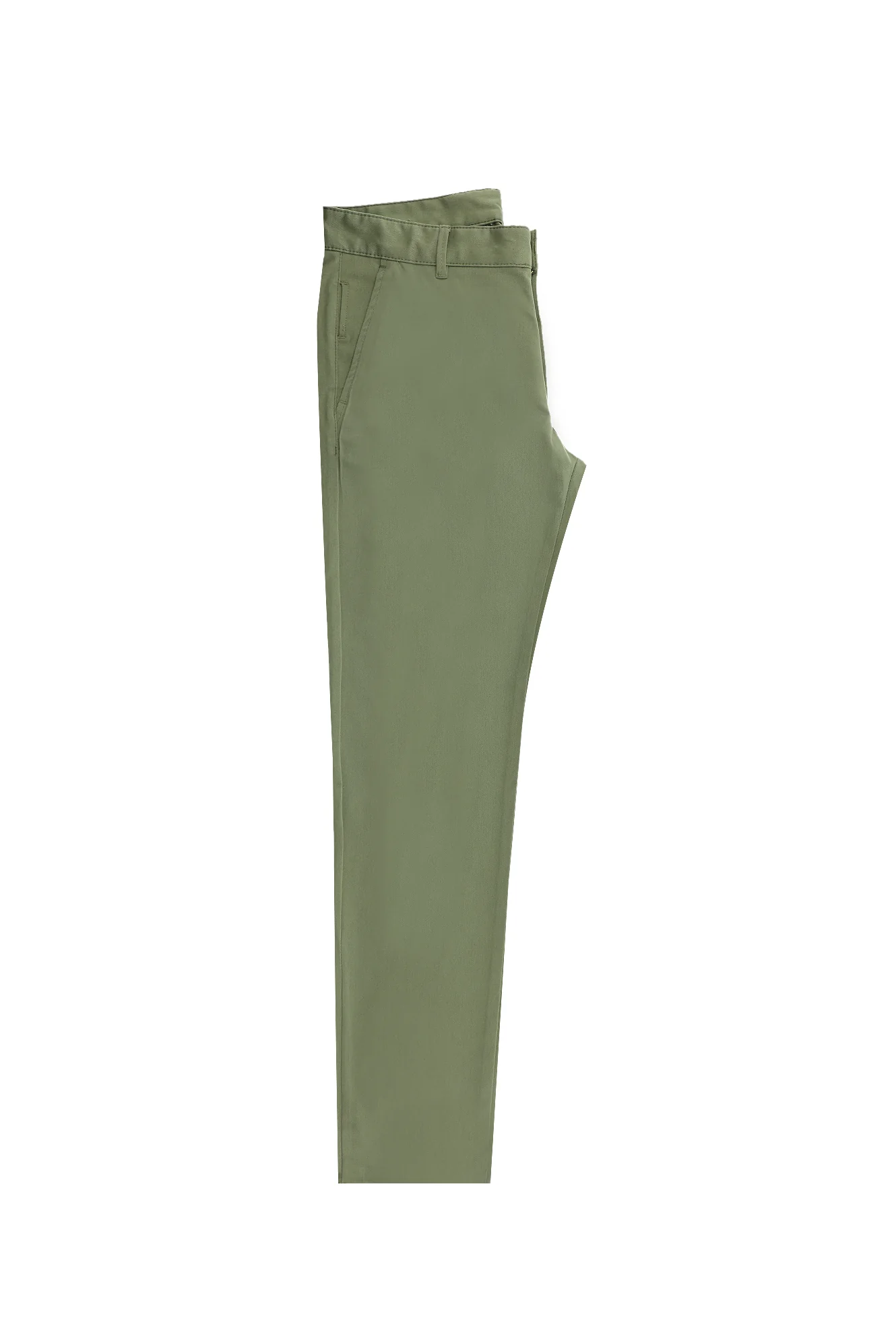 Orta Haki Slim Fit Dar Kesim Likralı Kanvas / Chino Pantolon - Image 2