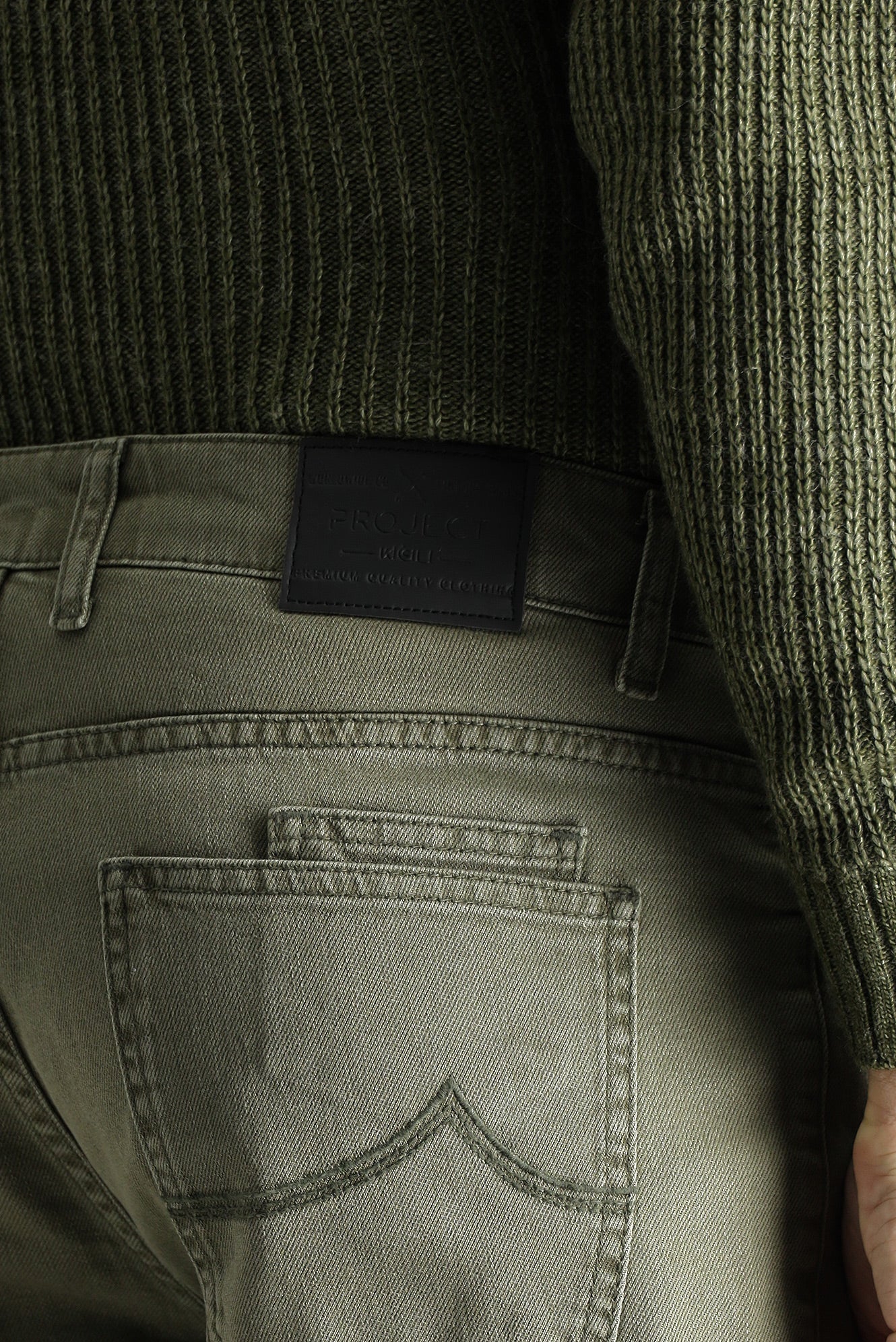 Orta Haki Super Slim Fit Eksra Dar Kesim Likralı Denim Pantolon - Image 5