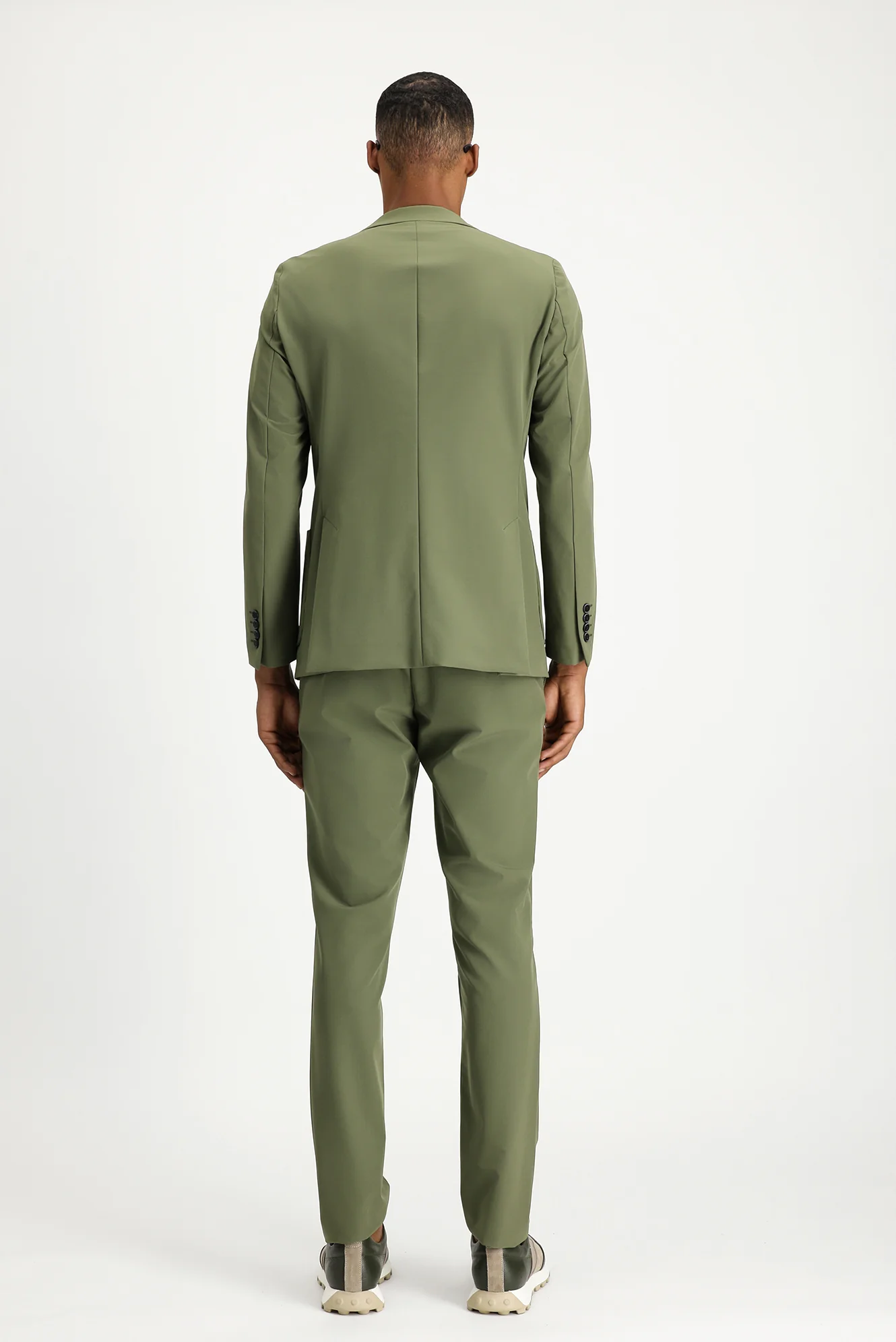 Orta Haki Techno-Line 7 Drop Super Slim Fit Eksra Dar Kesim Takım Elbise - Image 6