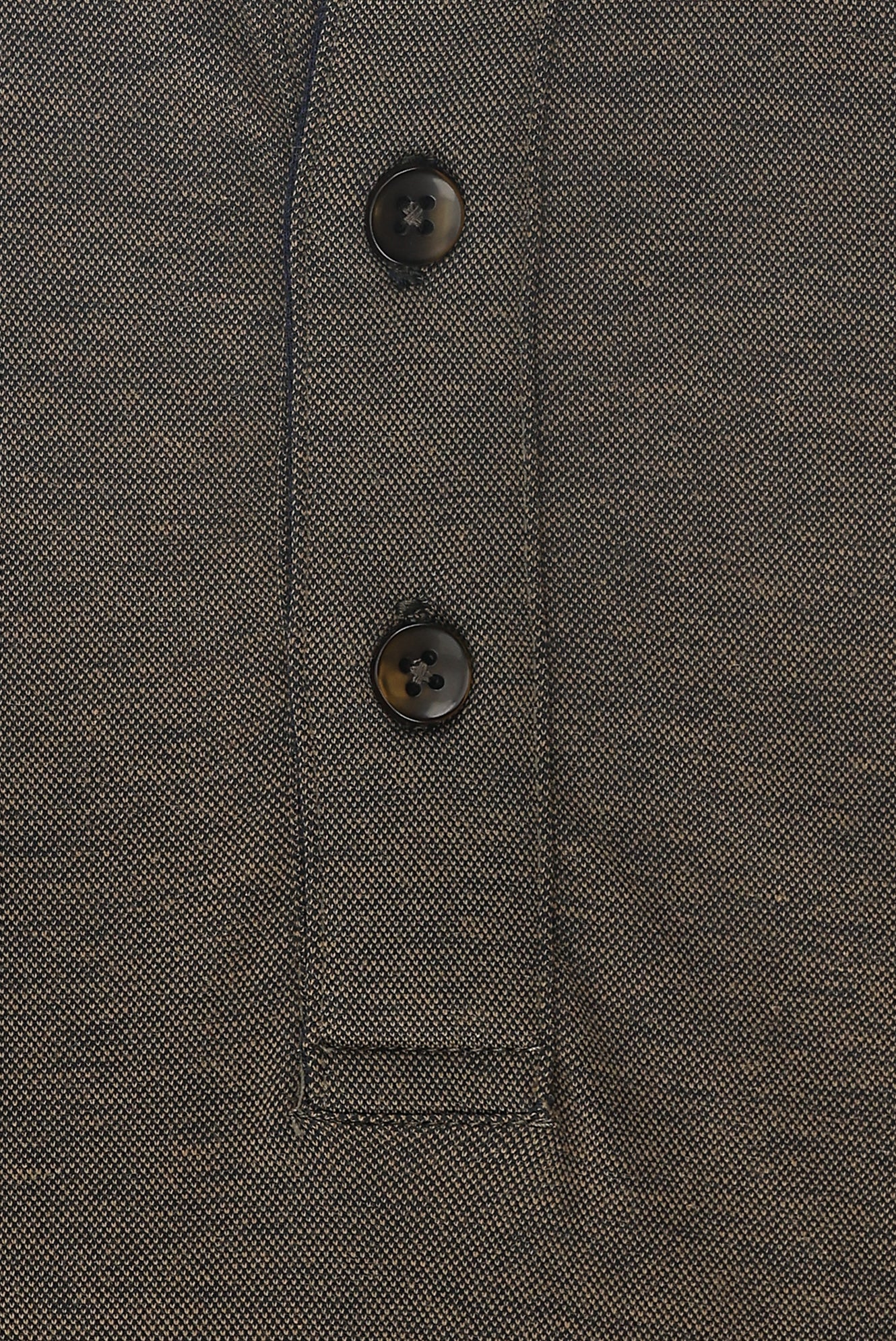 Orta Kahve Polo Yaka Regular Fit Tişört - Image 2