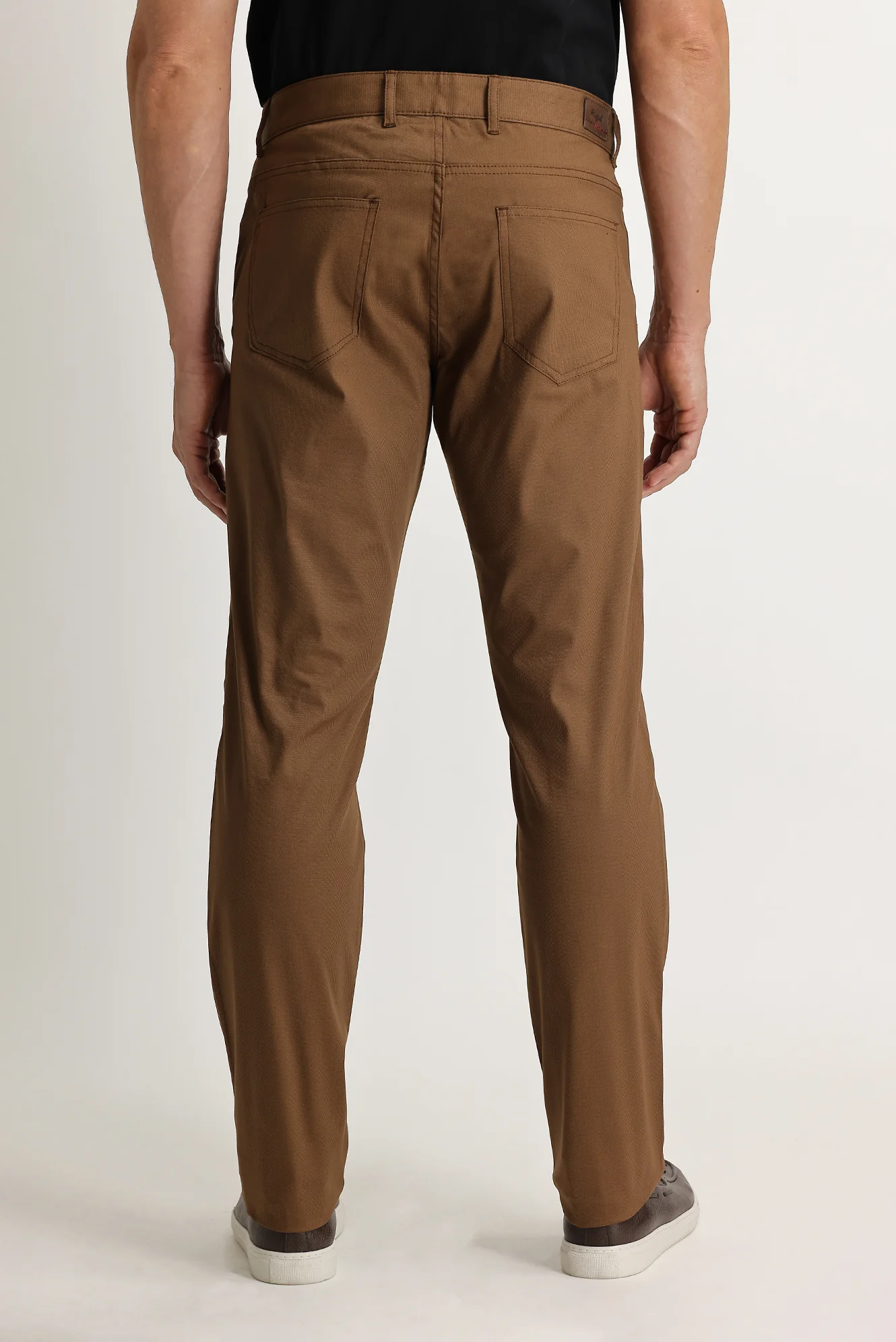 Orta Kahve Regular Fit Standart Kesim Likralı Kanvas / Chino Pantolon - Image 4