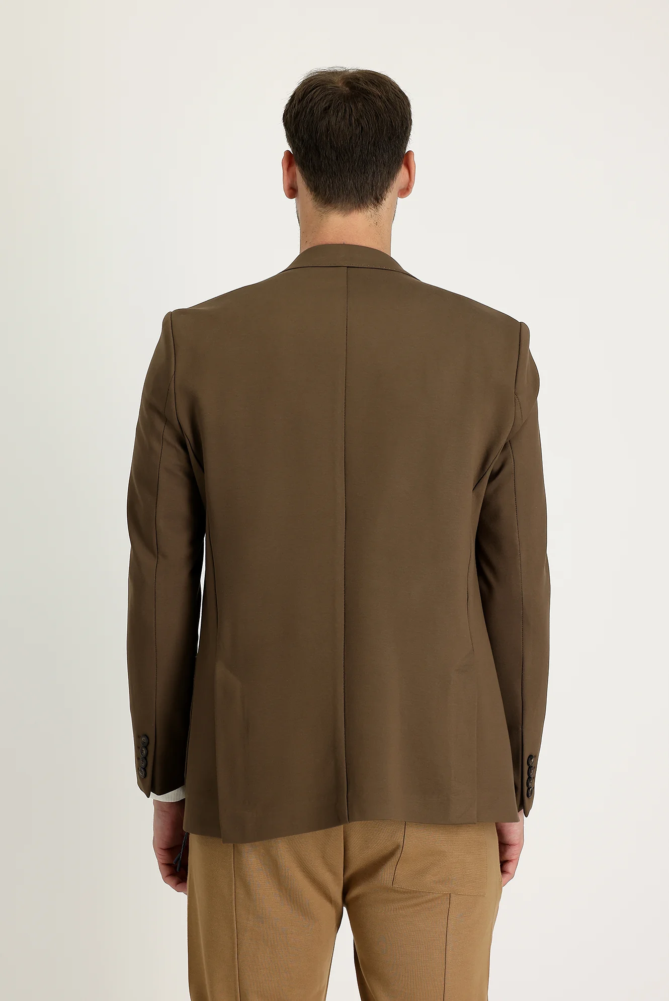 Orta Kahve 4 Drop Relaxed Fit Rahat Kesim Ceket - Image 3