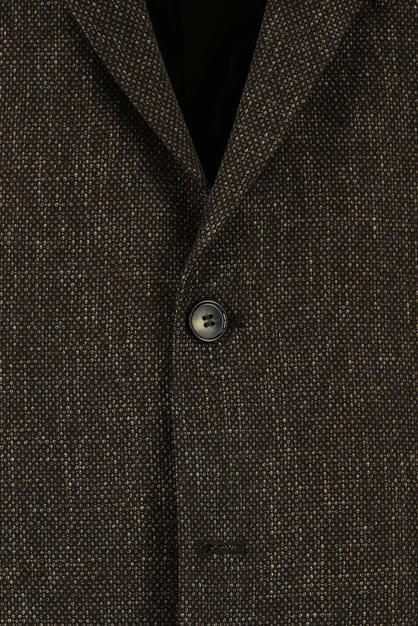 Orta Kahve 4 Drop Relaxed Fit Rahat Kesim Klasik Desenli Ceket - Image 3