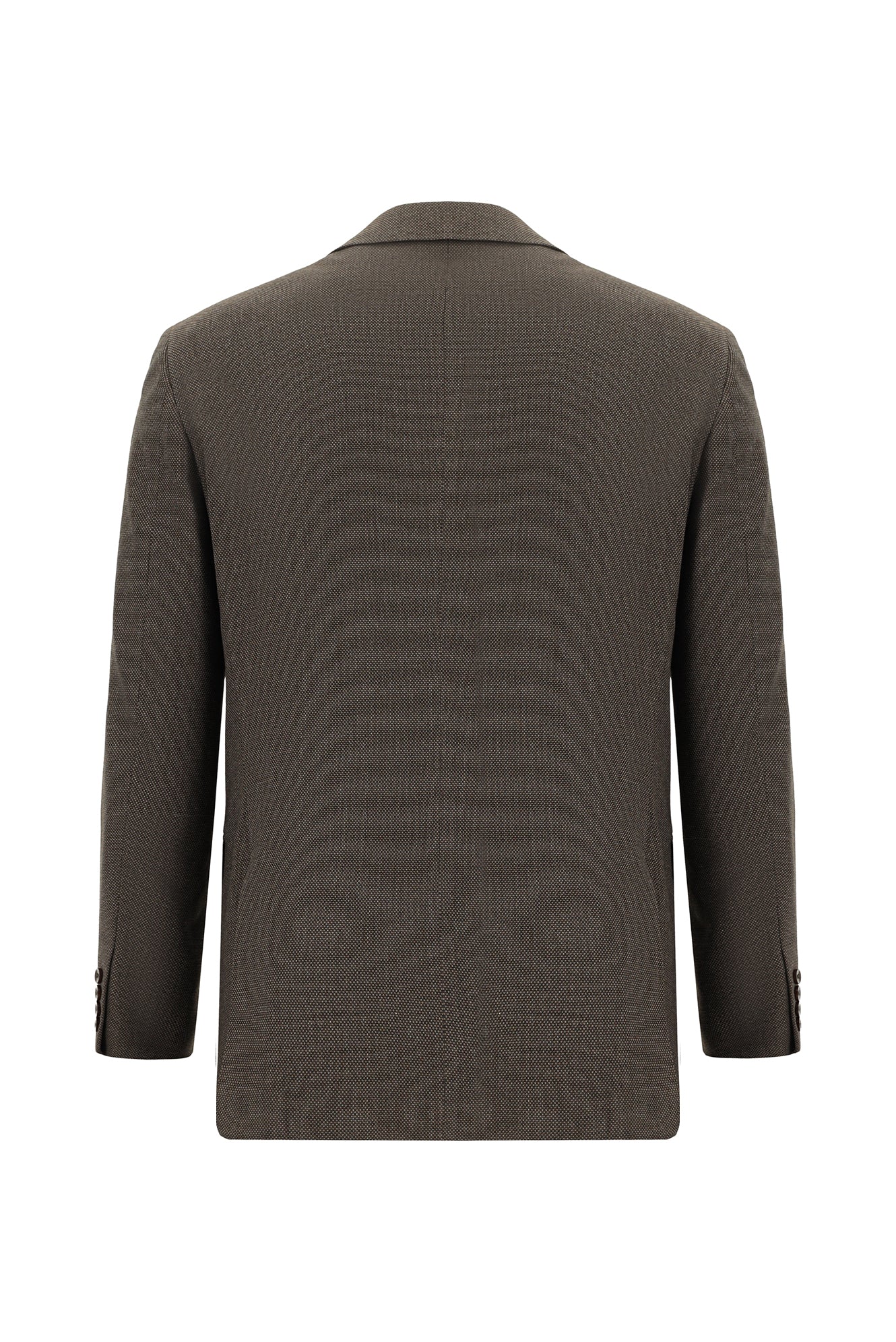 Orta Kahve 4 Drop Relaxed Fit Rahat Kesim Desenli Takım Elbise - Image 3