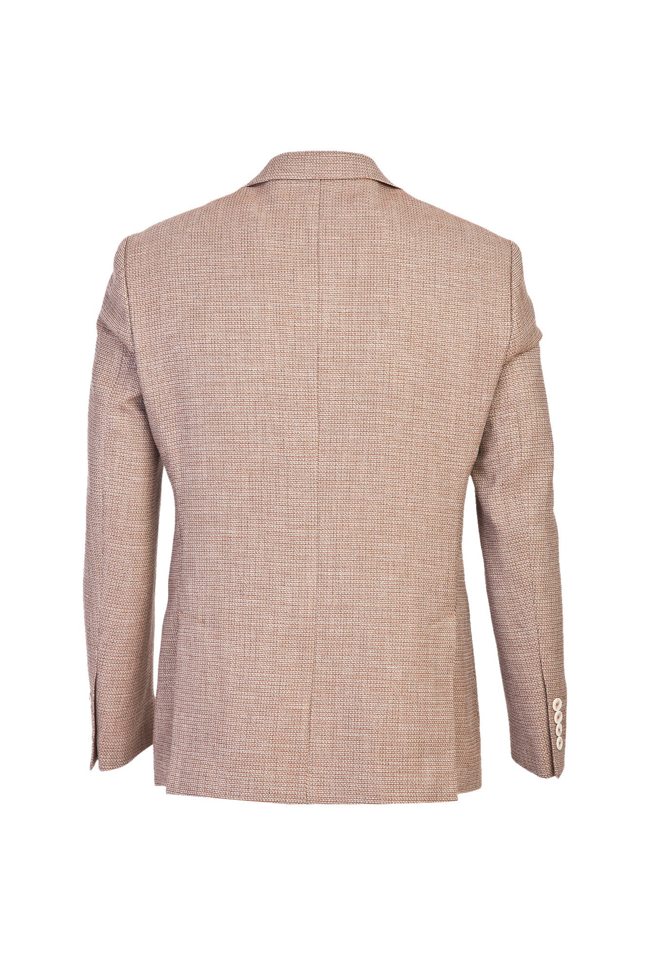 Orta Kahve 7 Drop Slim Fit Dar Kesim Kuşgözü Ceket - Image 2