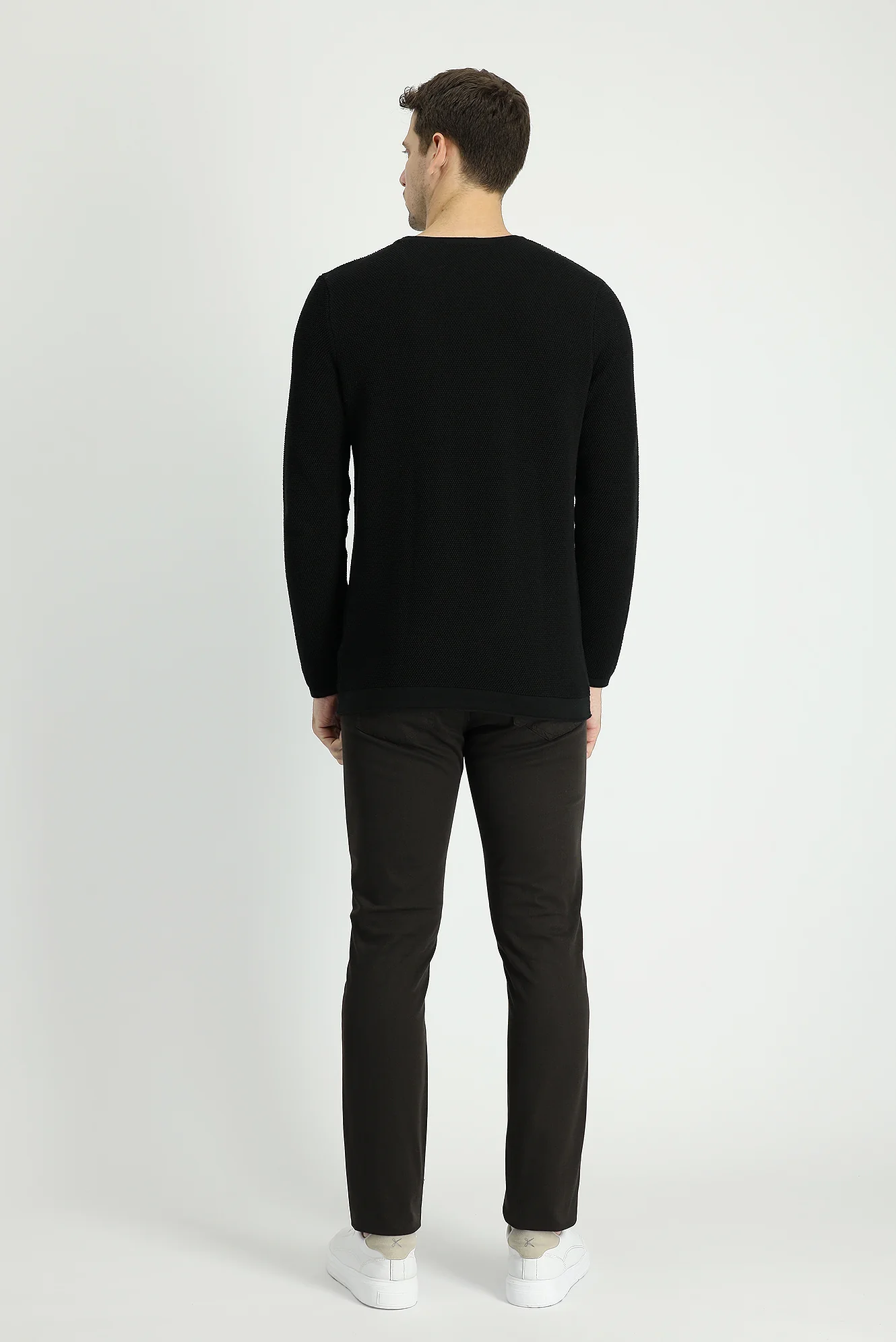 Orta Kahve Slim Fit Dar Kesim Likralı Kanvas / Chino Pantolon - Image 3