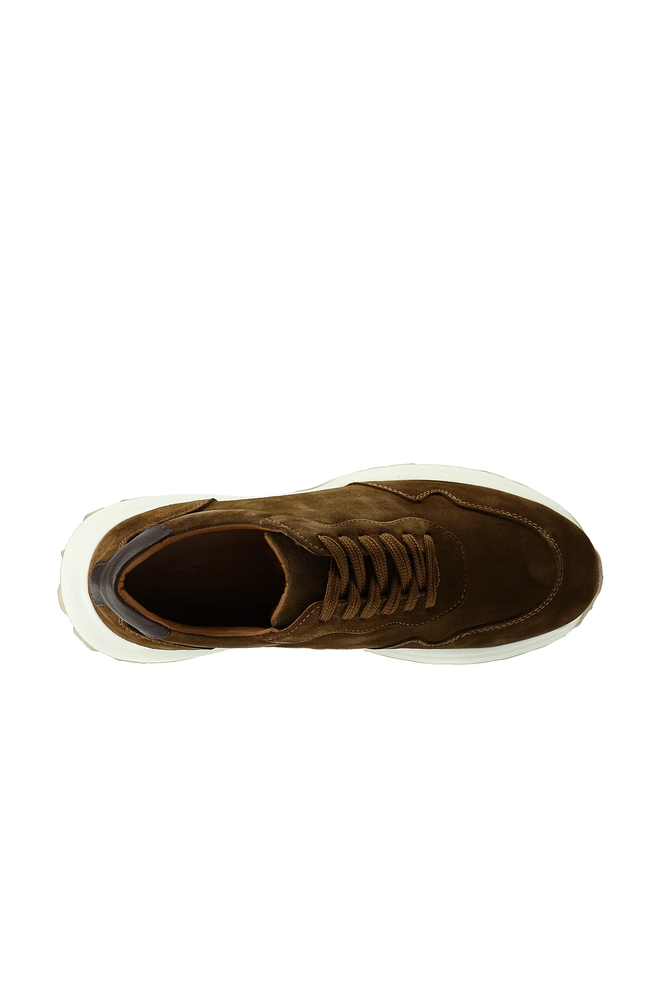 Orta Kahve Süet Deri Günlük Sneaker Ayakkabı - Image 6