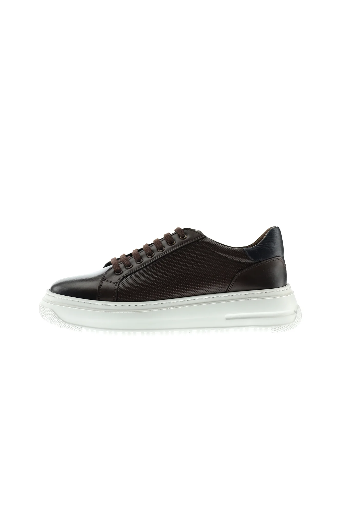 Orta Kahve Sneaker Deri Ayakkabı - Image 2