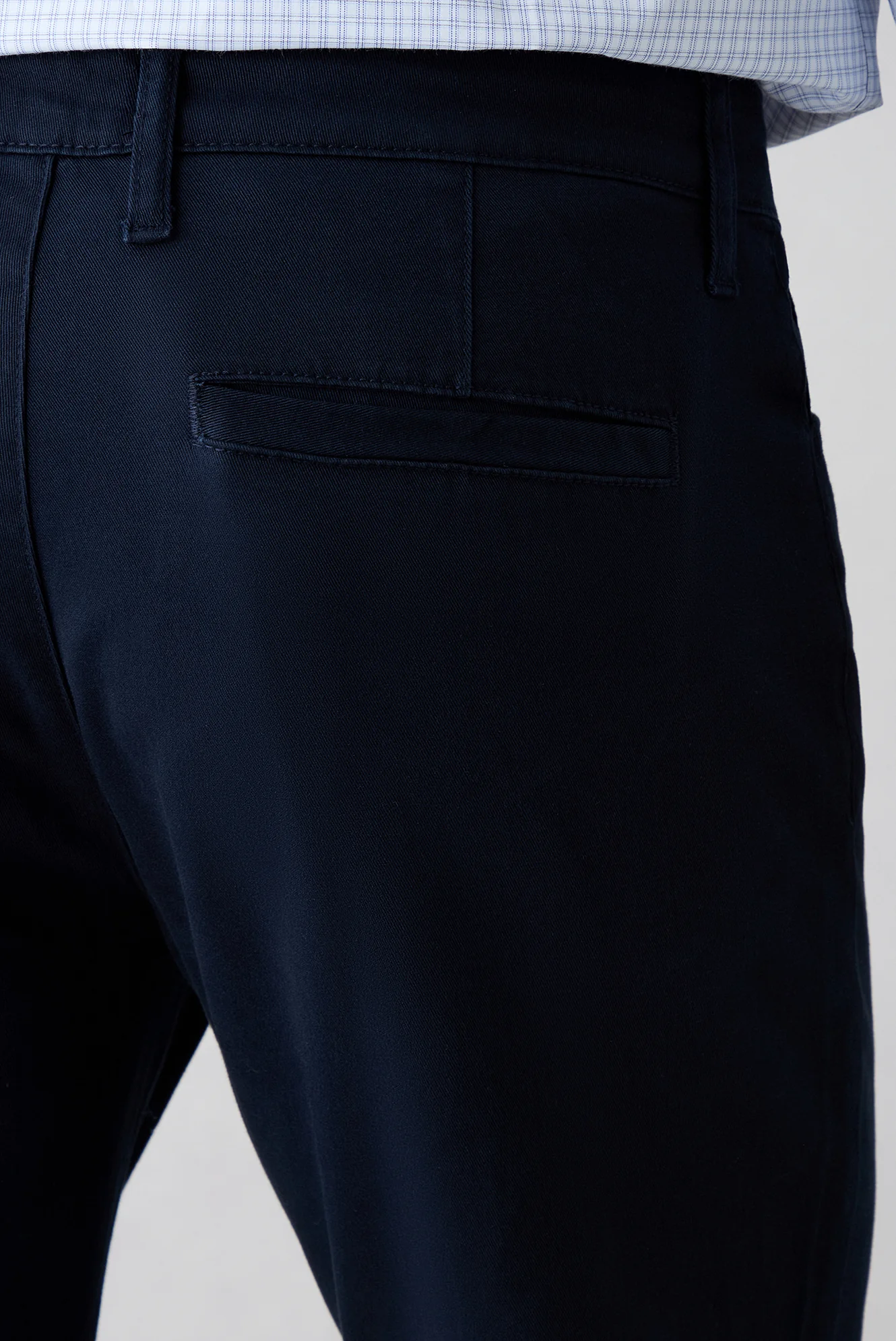 Orta Lacivert Slim Fit Dar Kesim 5 Cep Pamuklu Düz Likralı Kanvas / Chino Pantolon - Image 5