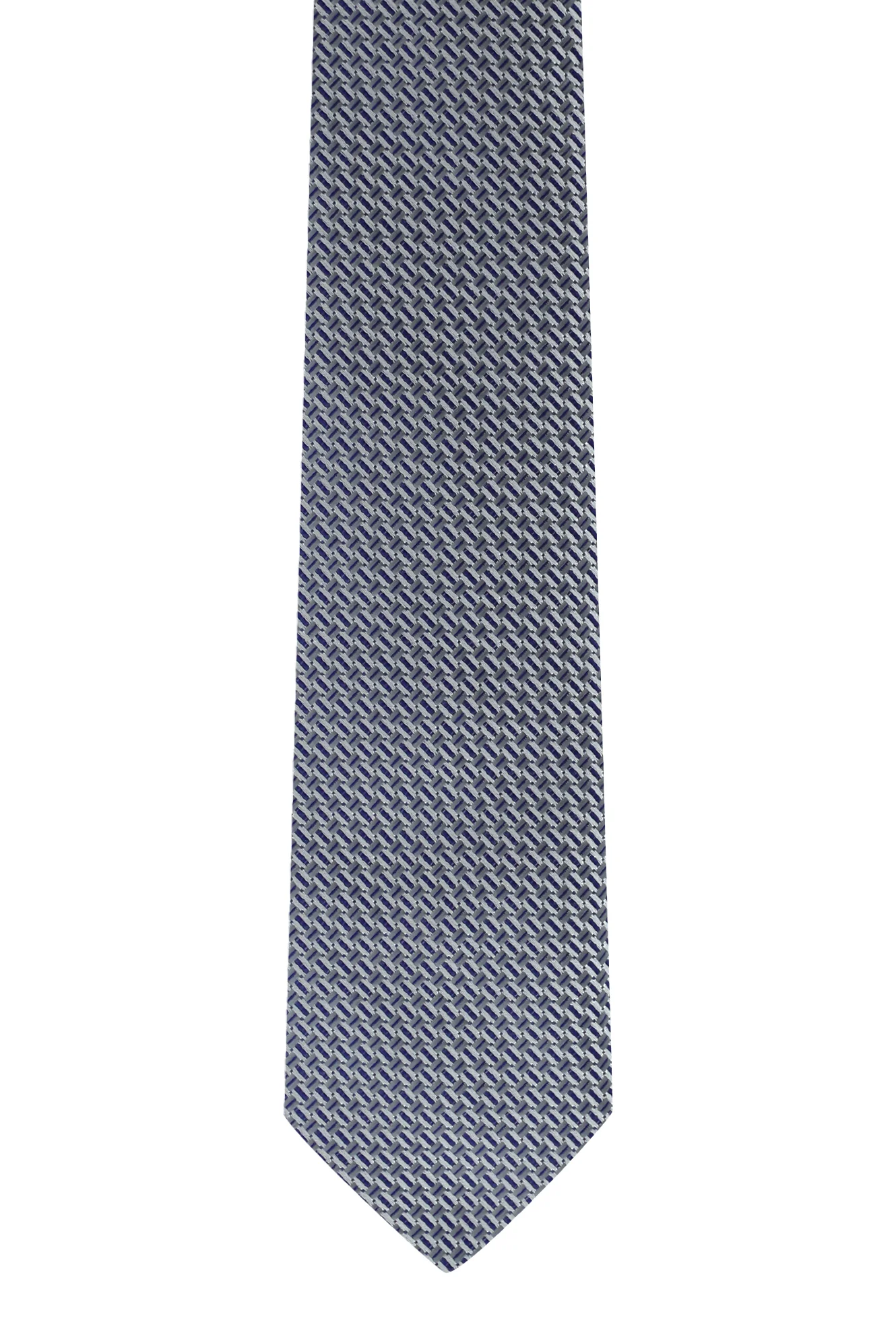 Orta Lacivert Desenli Kravat - Image 2