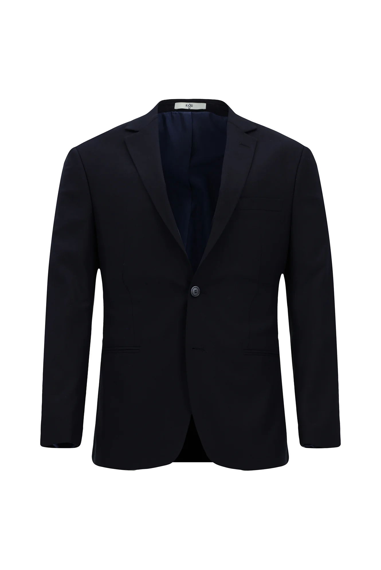 Orta Lacivert 7 Drop Super Slim Fit Eksra Dar Kesim Desenli Takım Elbise - Image 2