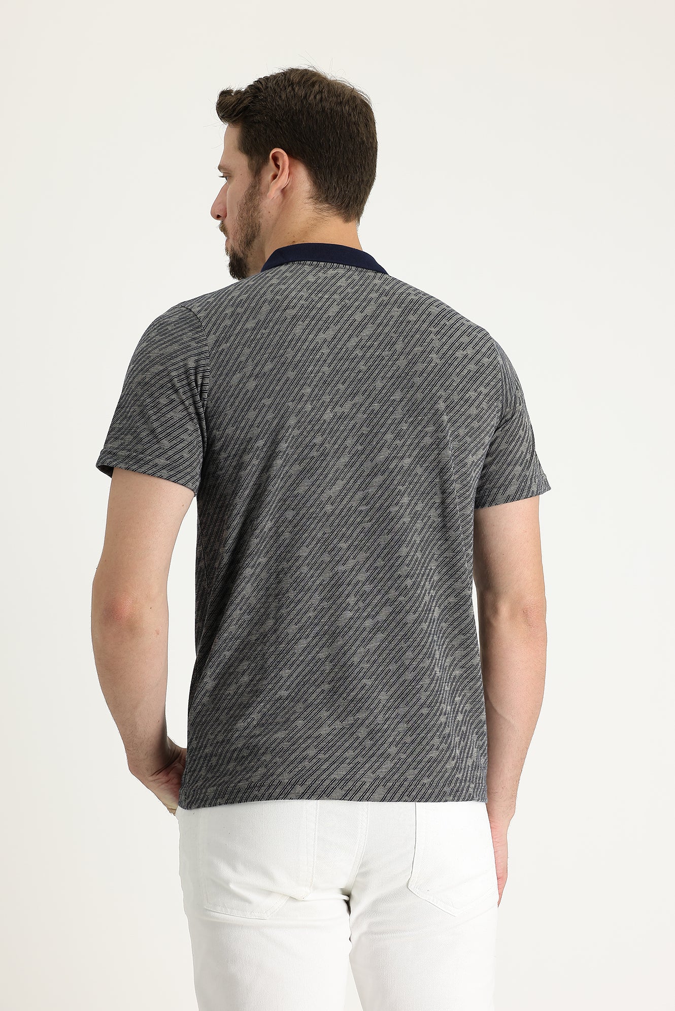 Orta Lacivert YD DSNL POLO YAKA T-SHIRT - Image 3