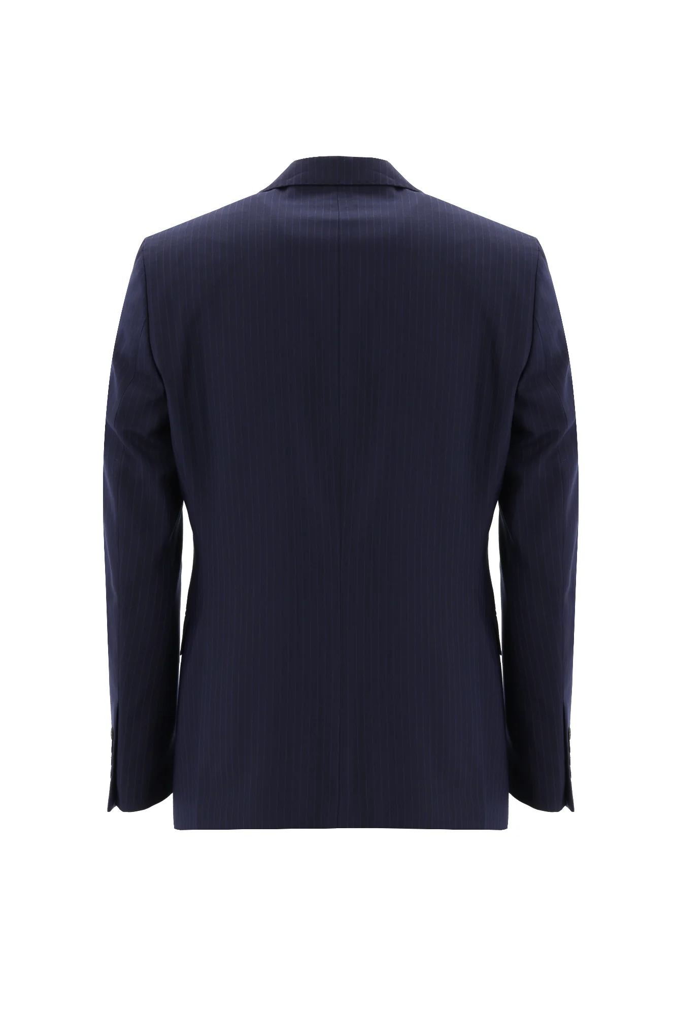 Orta Lacivert 6 Drop Regular Fit Standart Kesim Çizgili Takım Elbise - Image 3