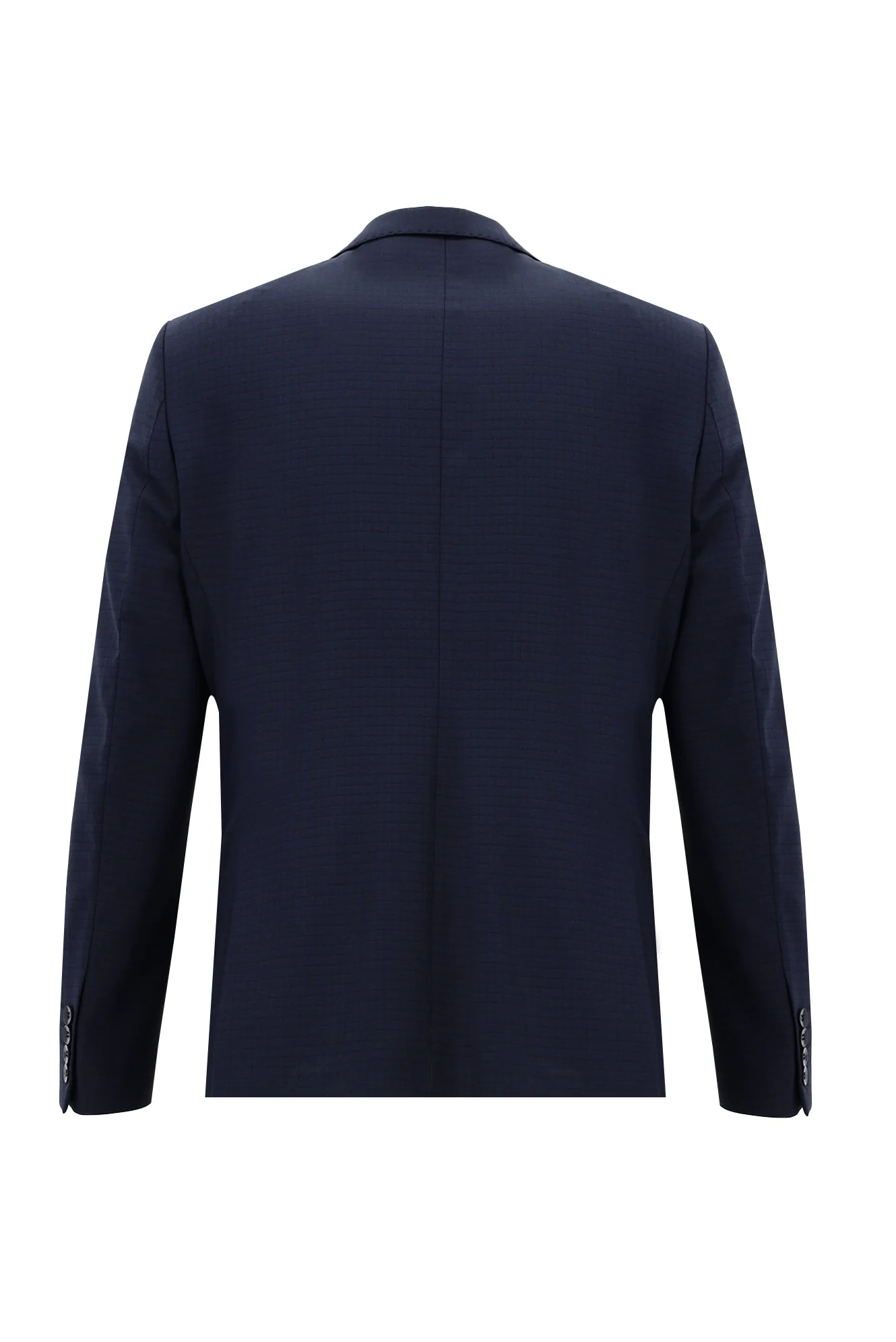 Orta Lacivert 6 Drop Regular Fit Standart Kesim Kareli Takım Elbise - Image 3