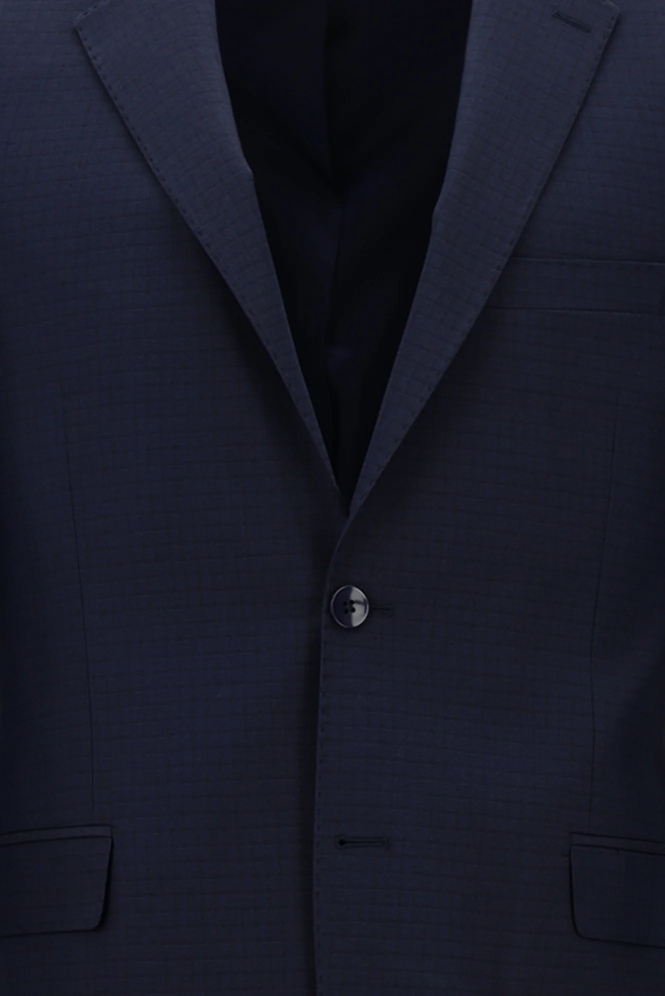 Orta Lacivert 6 Drop Regular Fit Standart Kesim Kareli Takım Elbise - Image 4