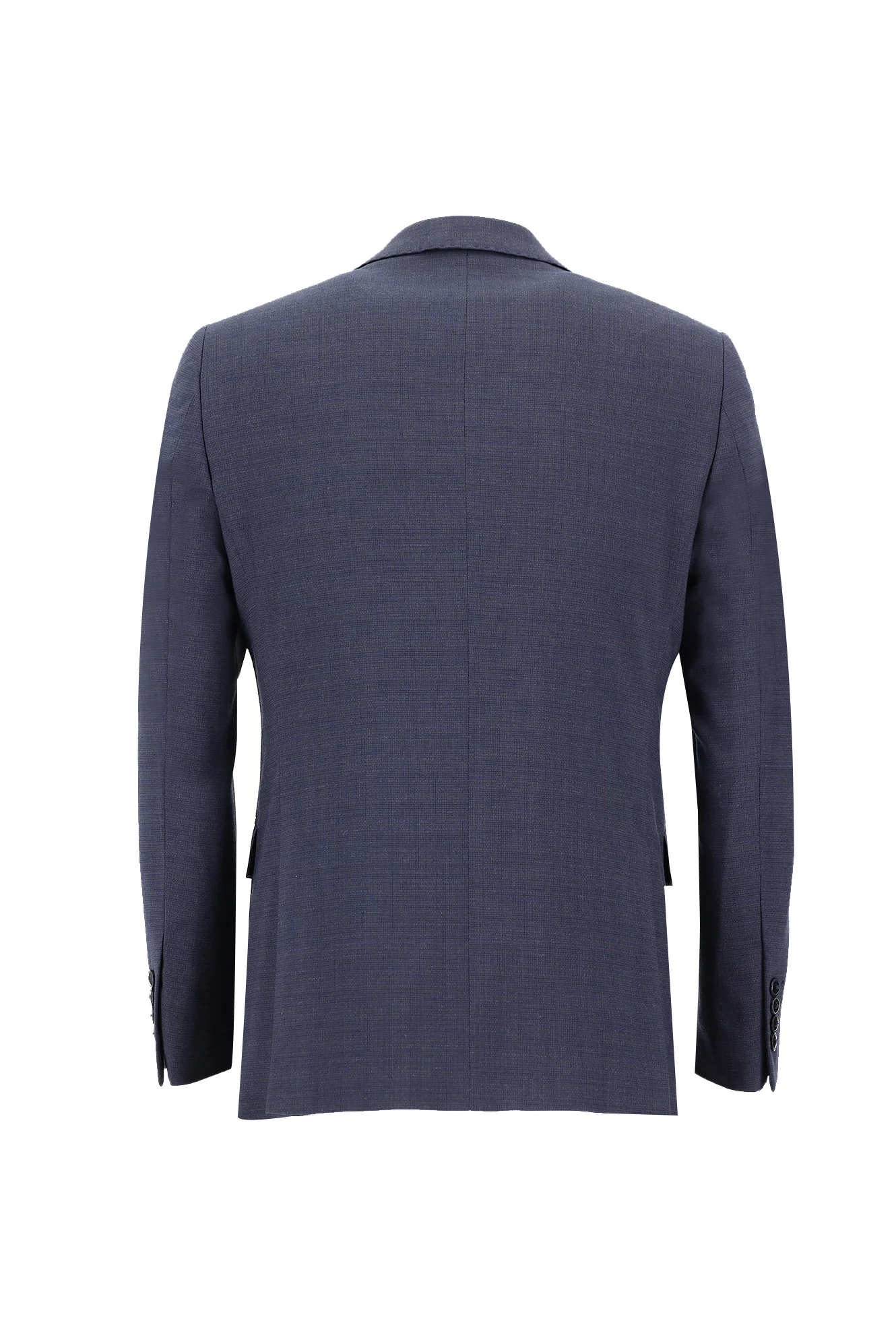 Orta Lacivert 6 Drop Regular Fit Standart Kesim Kuşgözü Takım Elbise - Image 3