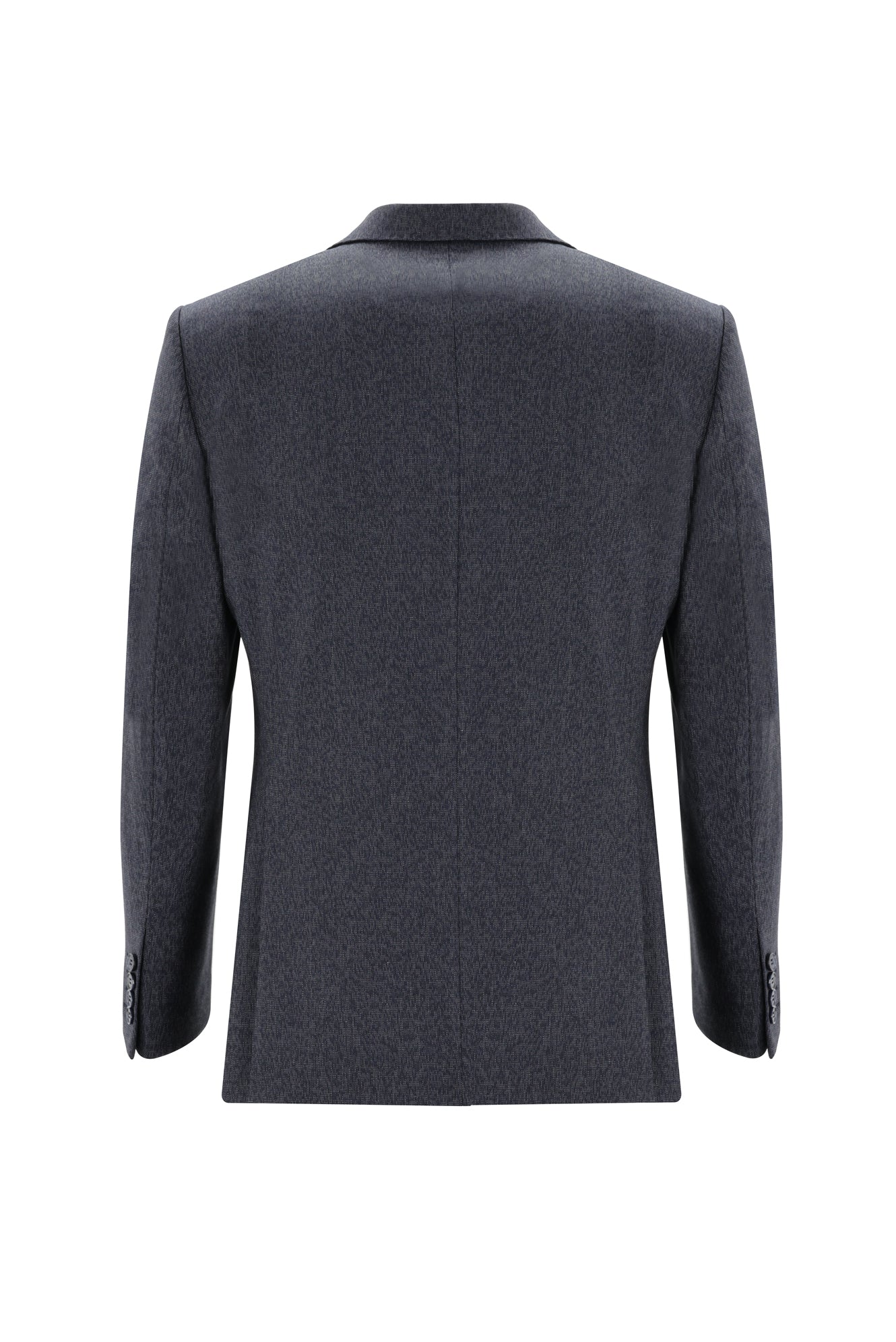 Orta Lacivert 6 Drop Regular Fit Standart Kesim Kuşgözü Takım Elbise - Image 3