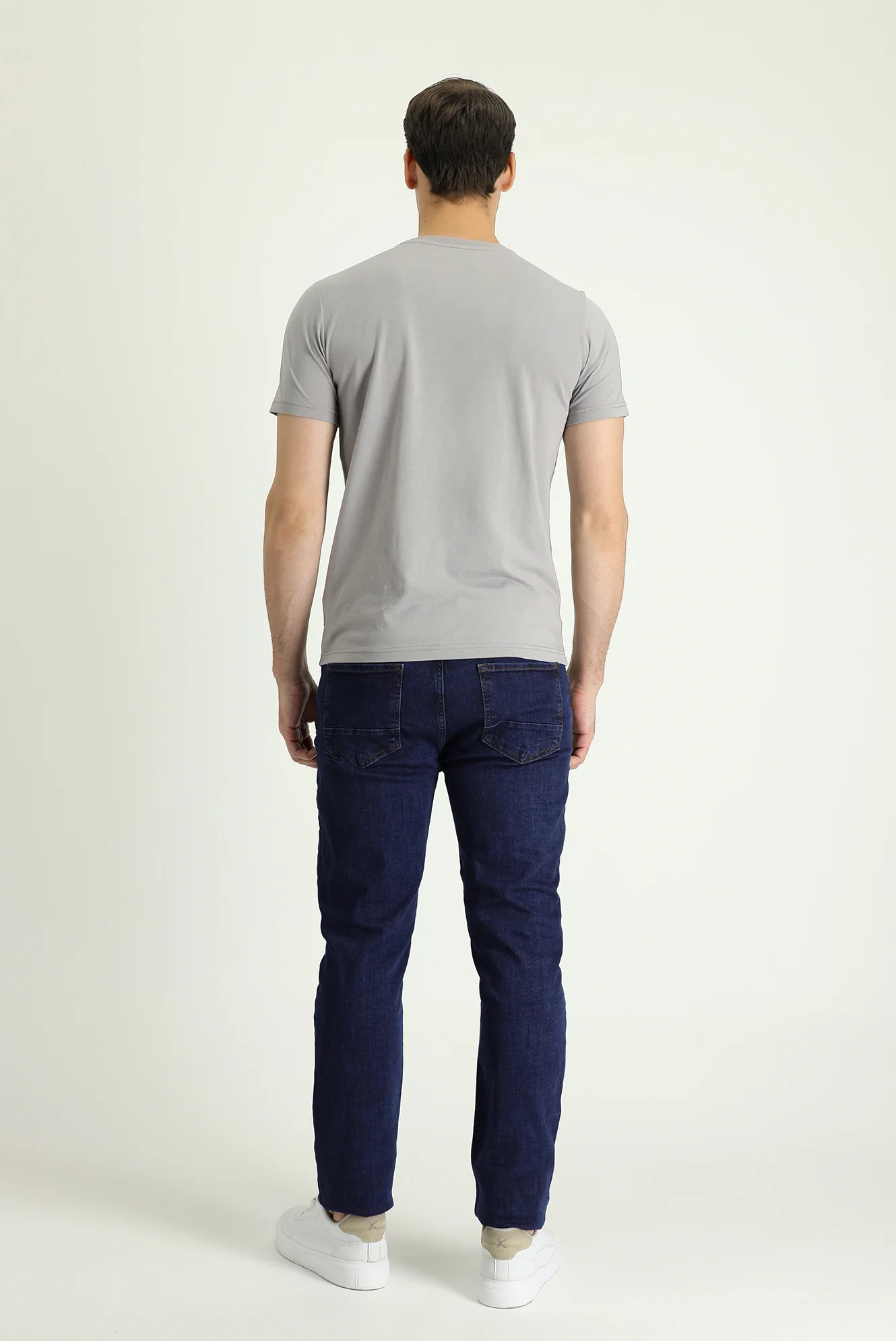 Orta Lacivert Regular Fit Standart Kesim Likralı Denim Pantolon - Image 3