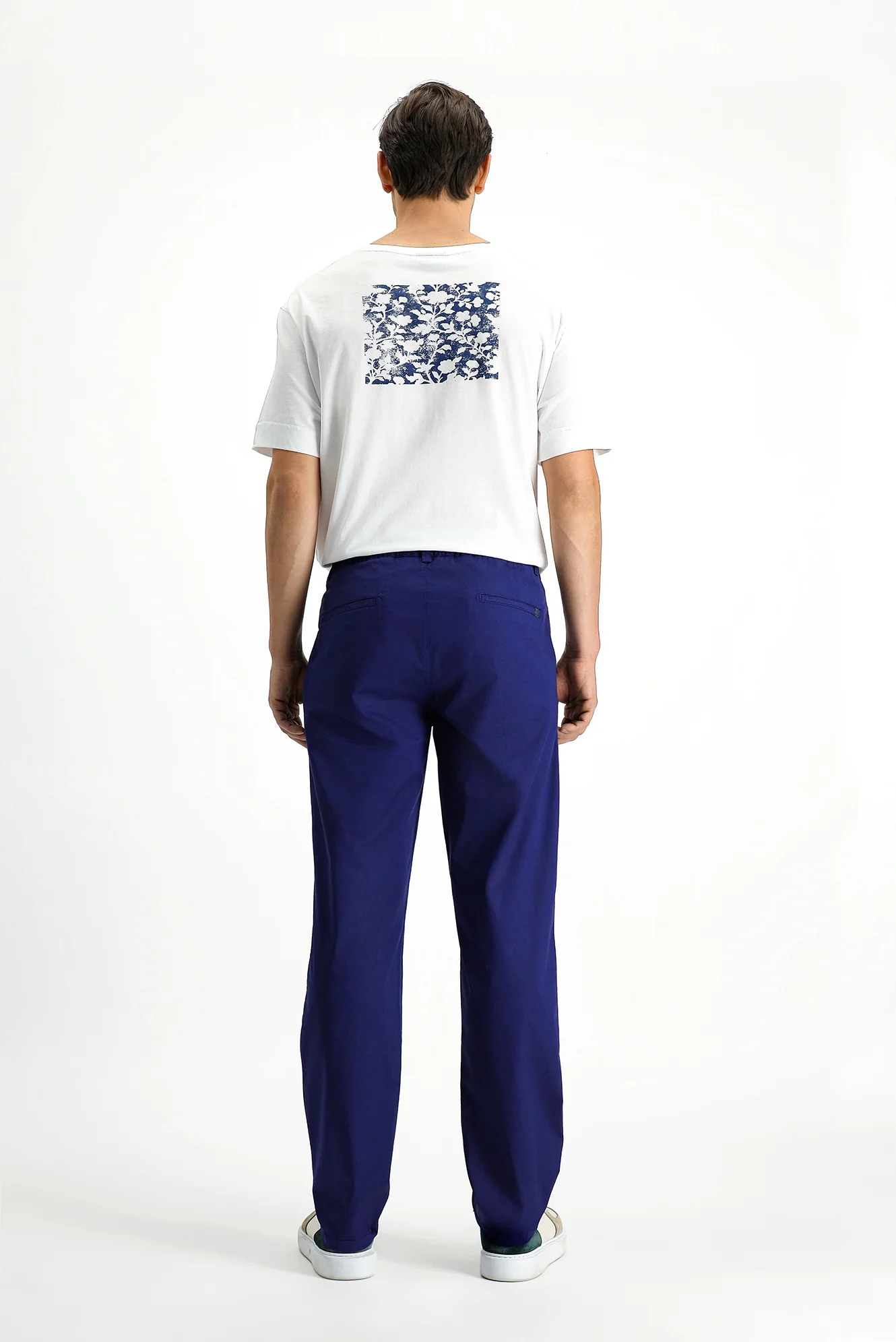 Orta Lacivert Regular Fit Standart Kesim Likralı Kanvas / Chino Pantolon - Image 4