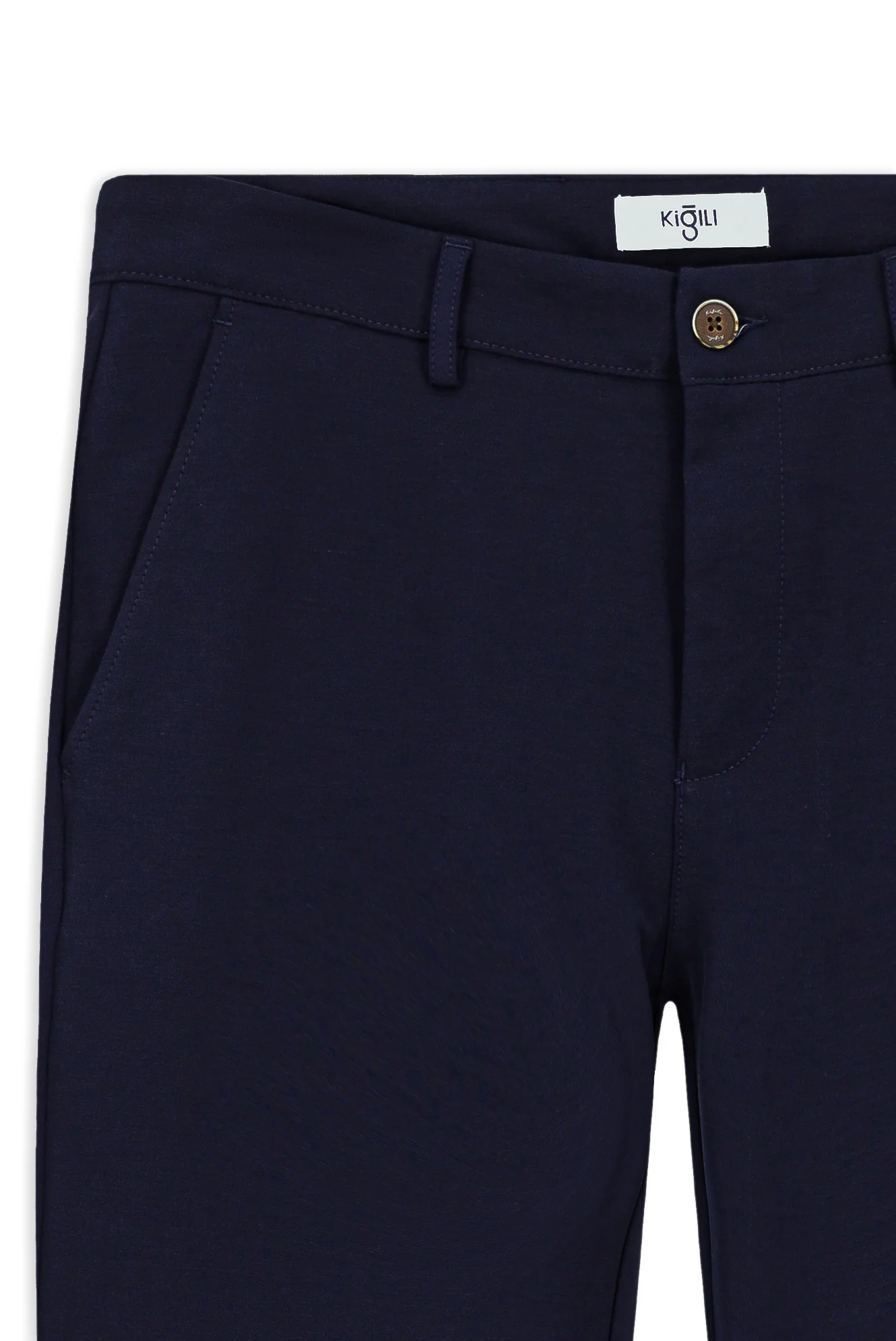 Orta Lacivert Regular Fit Standart Kesim Likralı Esnek Kanvas / Chino Pantolon - Image 2