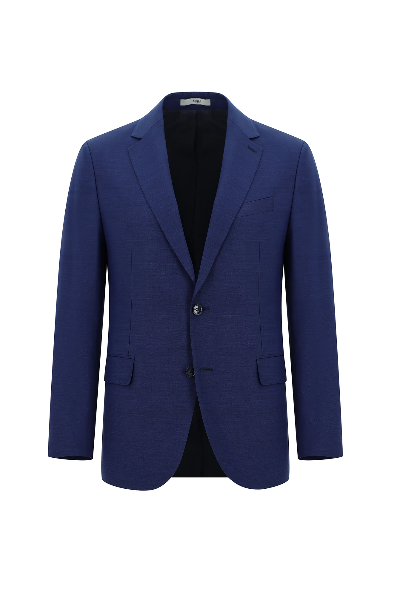 Orta Lacivert 6 Drop Regular Fit Standart Kesim Yünlü Takım Elbise - Image 2