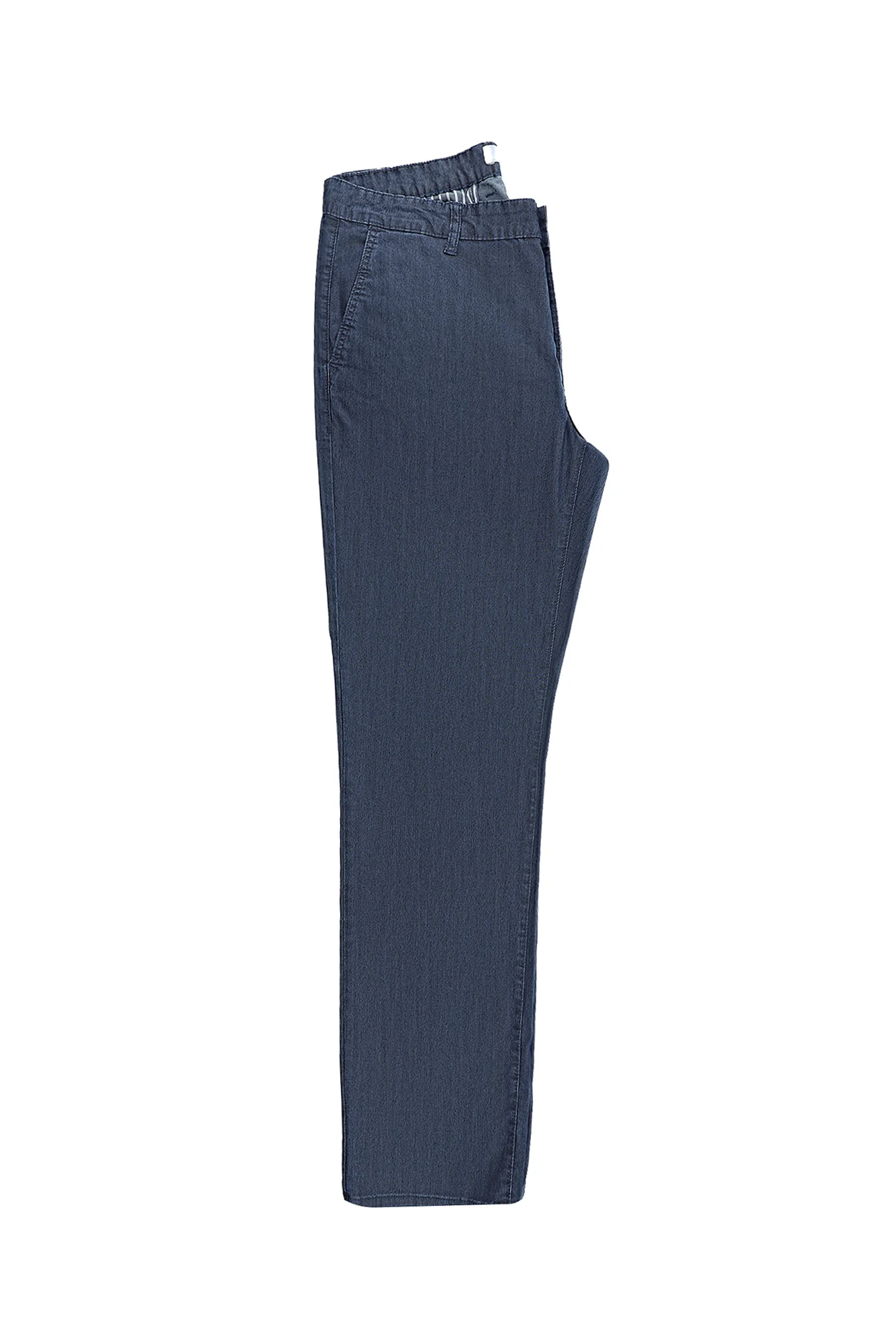 Orta Lacivert 4 Drop Relaxed Fit Rahat Kesim Denim Look Pantolon - Image 3