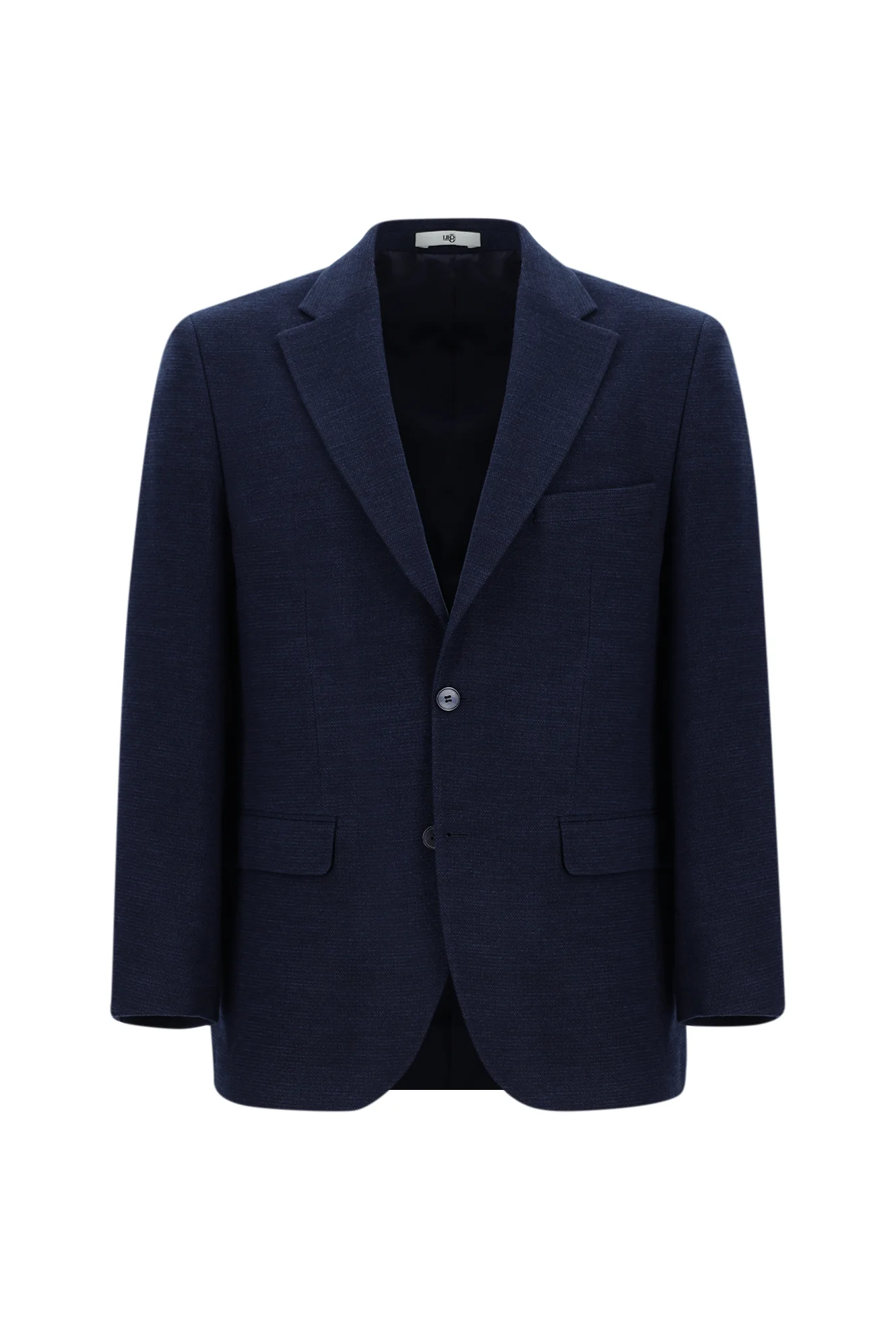 Orta Lacivert 4 Drop Relaxed Fit Rahat Kesim Desenli Ceket
