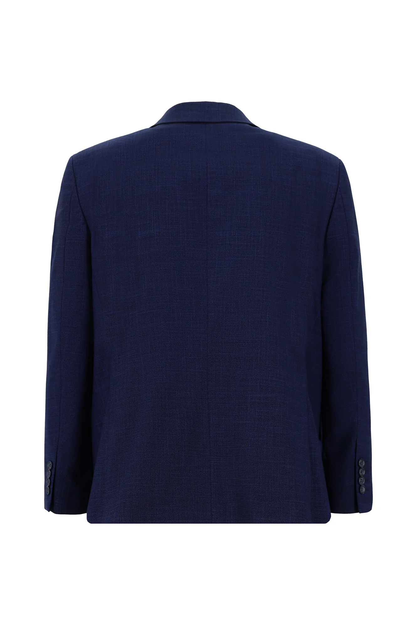 Orta Lacivert 4 Drop Relaxed Fit Rahat Kesim Desenli Takım Elbise - Image 3
