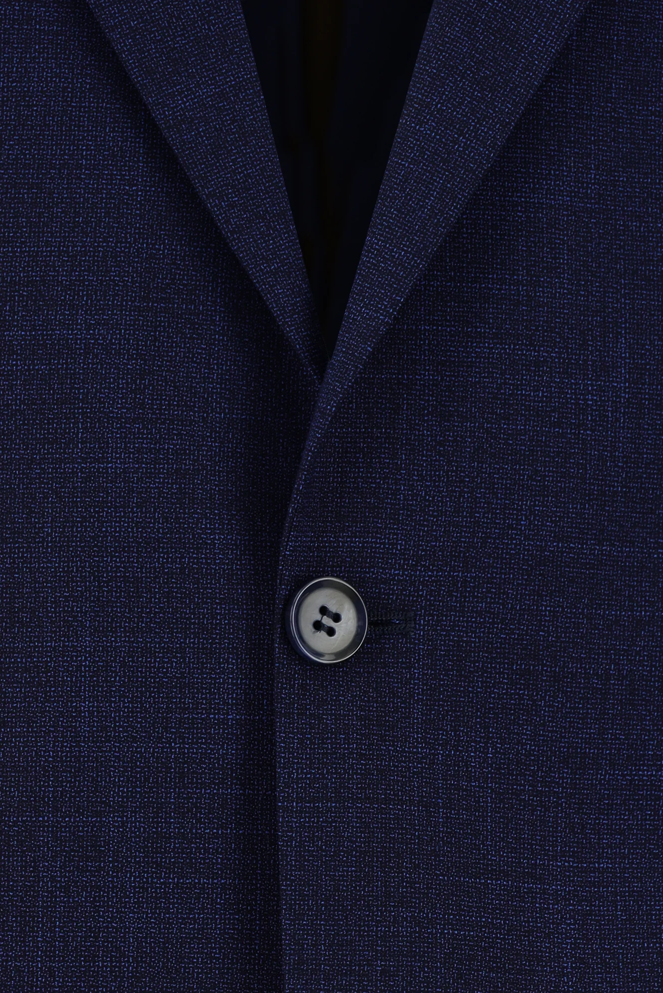 Orta Lacivert 4 Drop Relaxed Fit Rahat Kesim Desenli Takım Elbise - Image 4