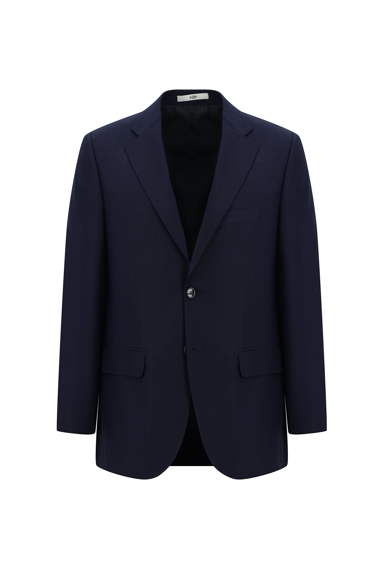 Orta Lacivert 4 Drop Relaxed Fit Rahat Kesim Kuşgözü Takım Elbise - Image 2