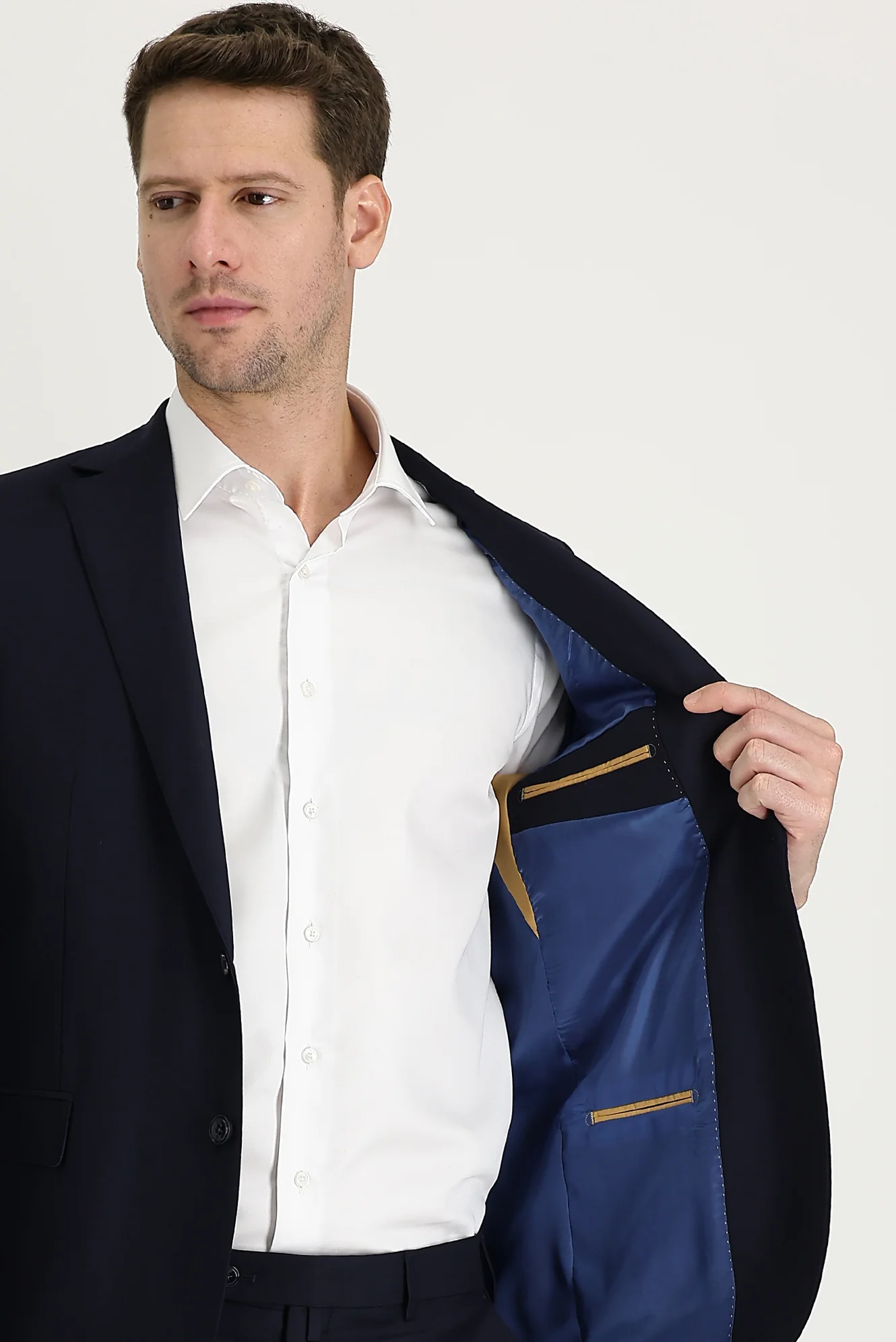 Orta Lacivert 4 Drop Relaxed Fit Rahat Kesim Takım Elbise - Image 3