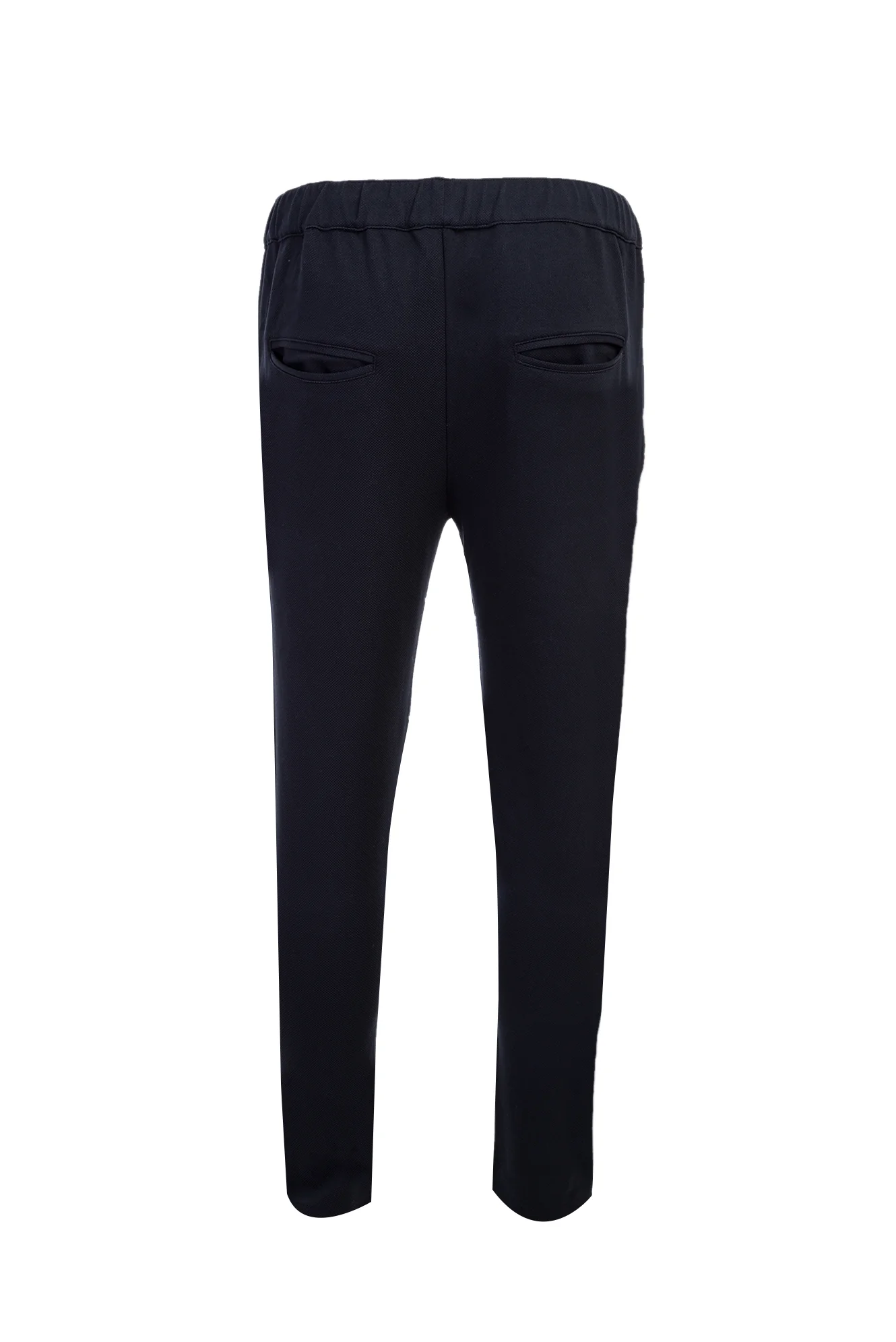 Orta Lacivert Slim Fit Dar Kesim Beli Lastikli İpli Jogger Pantolon - Image 2