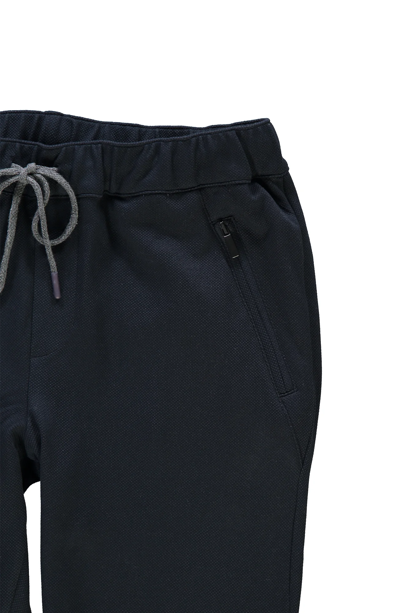 Orta Lacivert Slim Fit Dar Kesim Beli Lastikli İpli Jogger Pantolon - Image 3