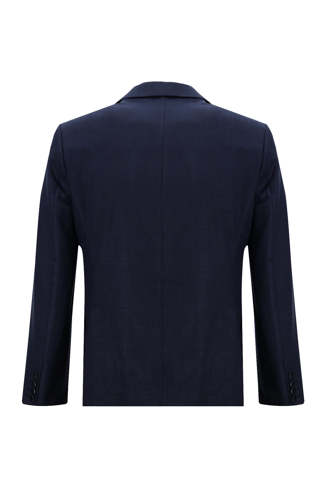 Orta Lacivert 7 Drop Slim Fit Dar Kesim Çizgili Takım Elbise - Image 3