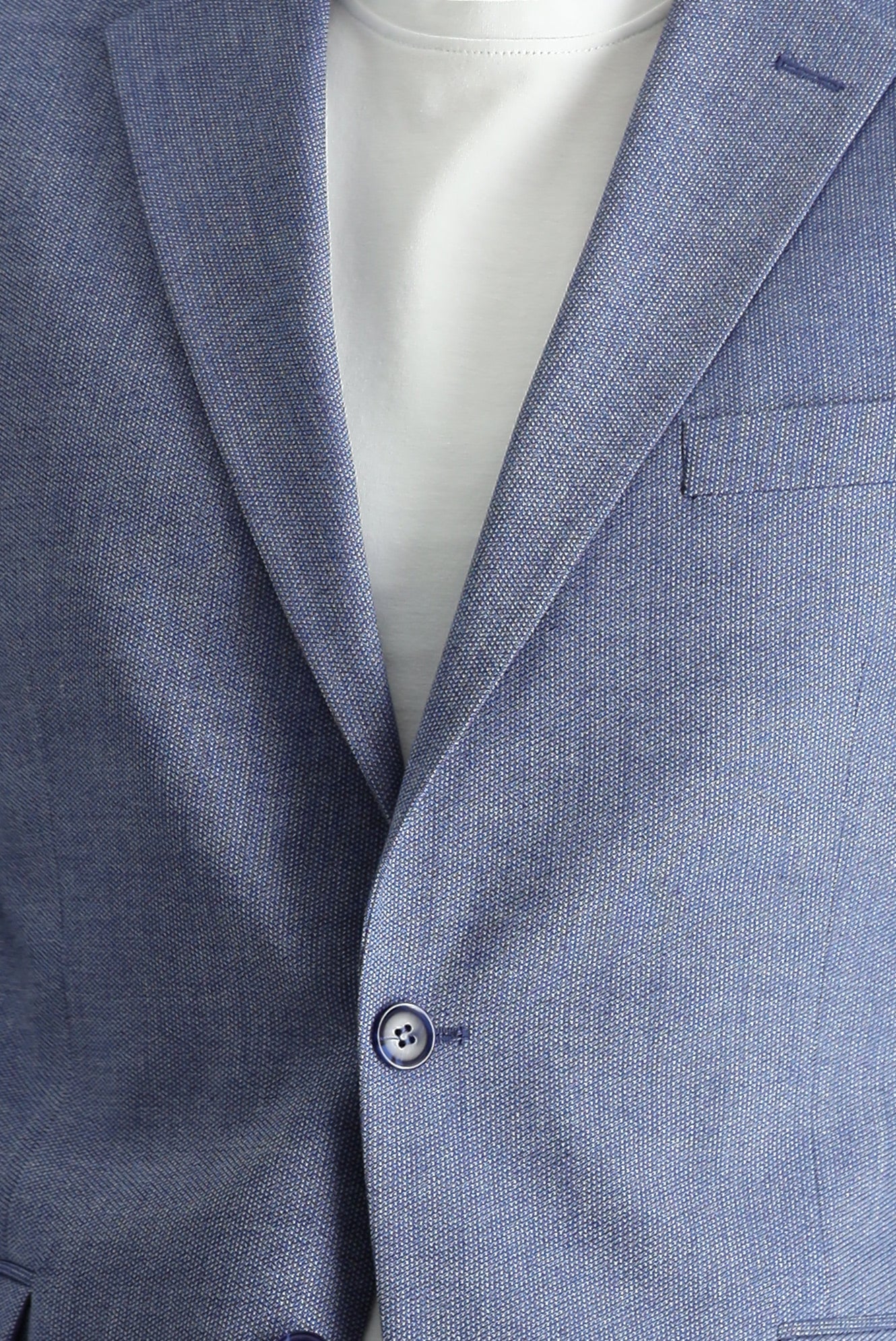 Orta Lacivert 7 Drop Slim Fit Dar Kesim Klasik Desenli Ceket - Image 5