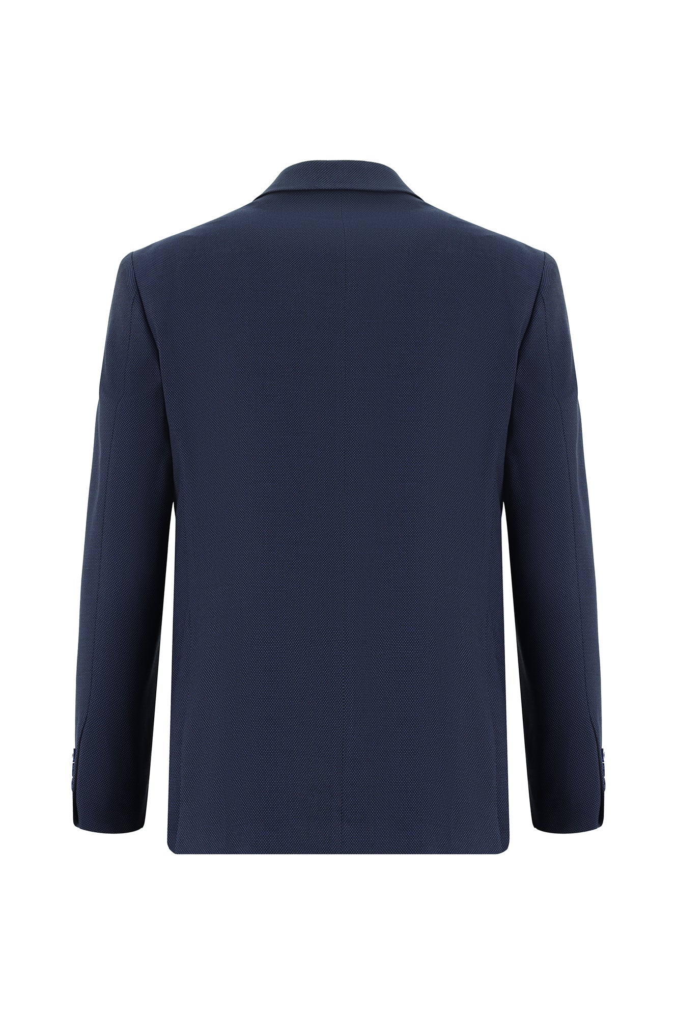 Orta Lacivert 7 Drop Slim Fit Dar Kesim Desenli Takım Elbise - Image 3